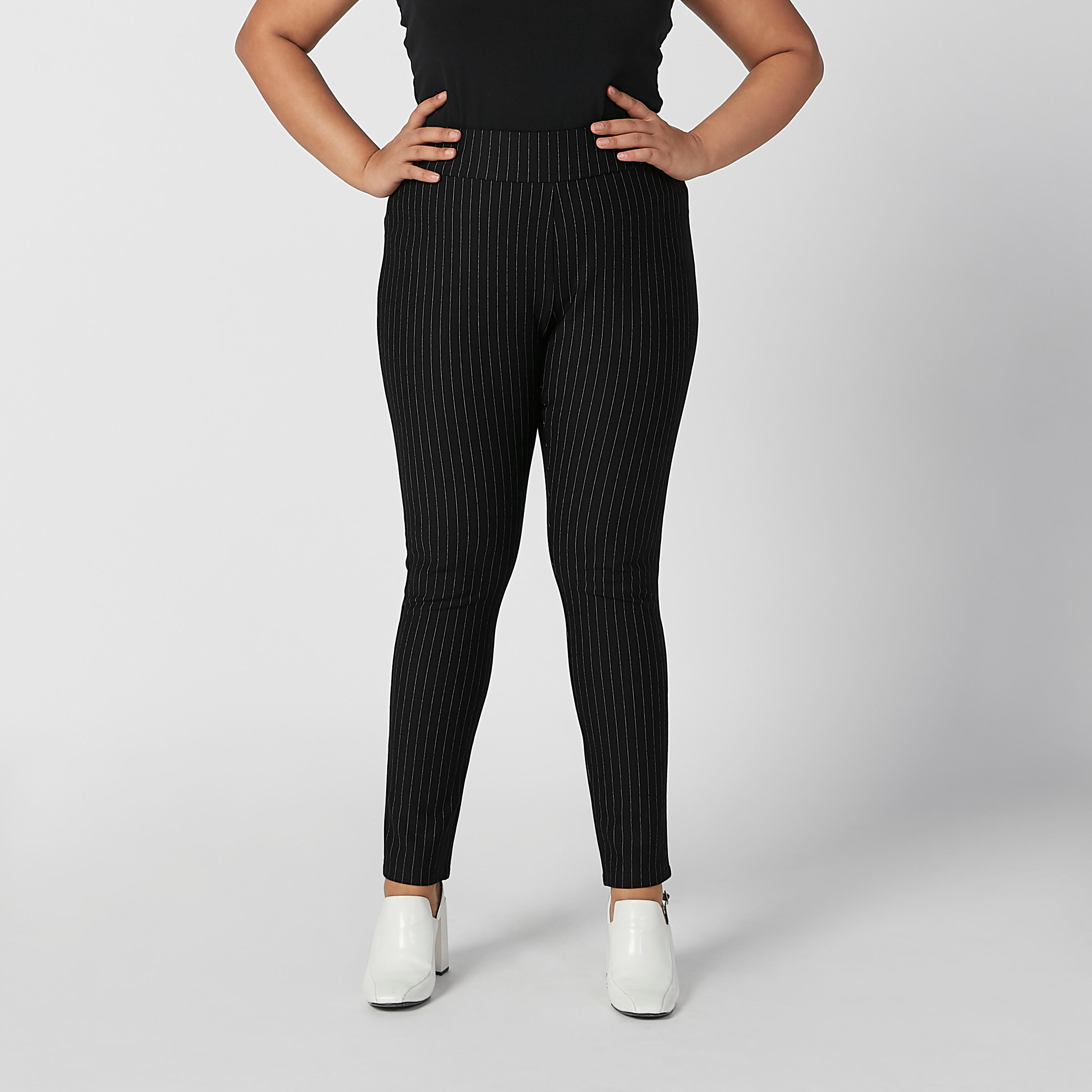 بنطلون مقلم بخصر مطّاطي-women-clothing-bottoms-trousers-image-4