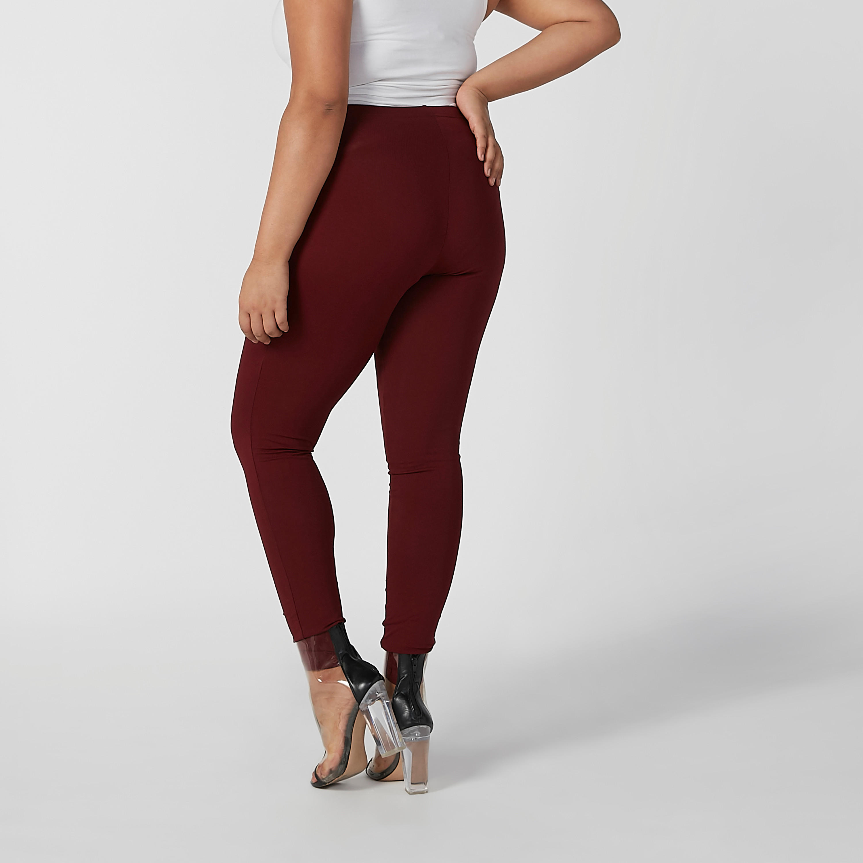 Plain Leggings with Elasticised Waistband-women-clothing-bottoms-leggings-image-3
