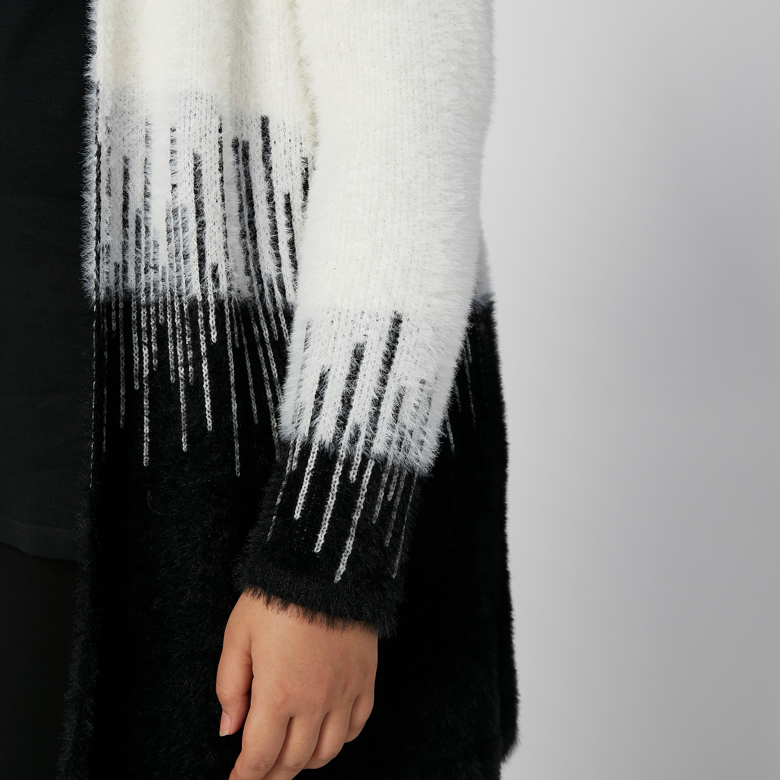 Textured Cardigan with Long Sleeves-women-winterwear-cardigansandjumpers-cardigans-image-3