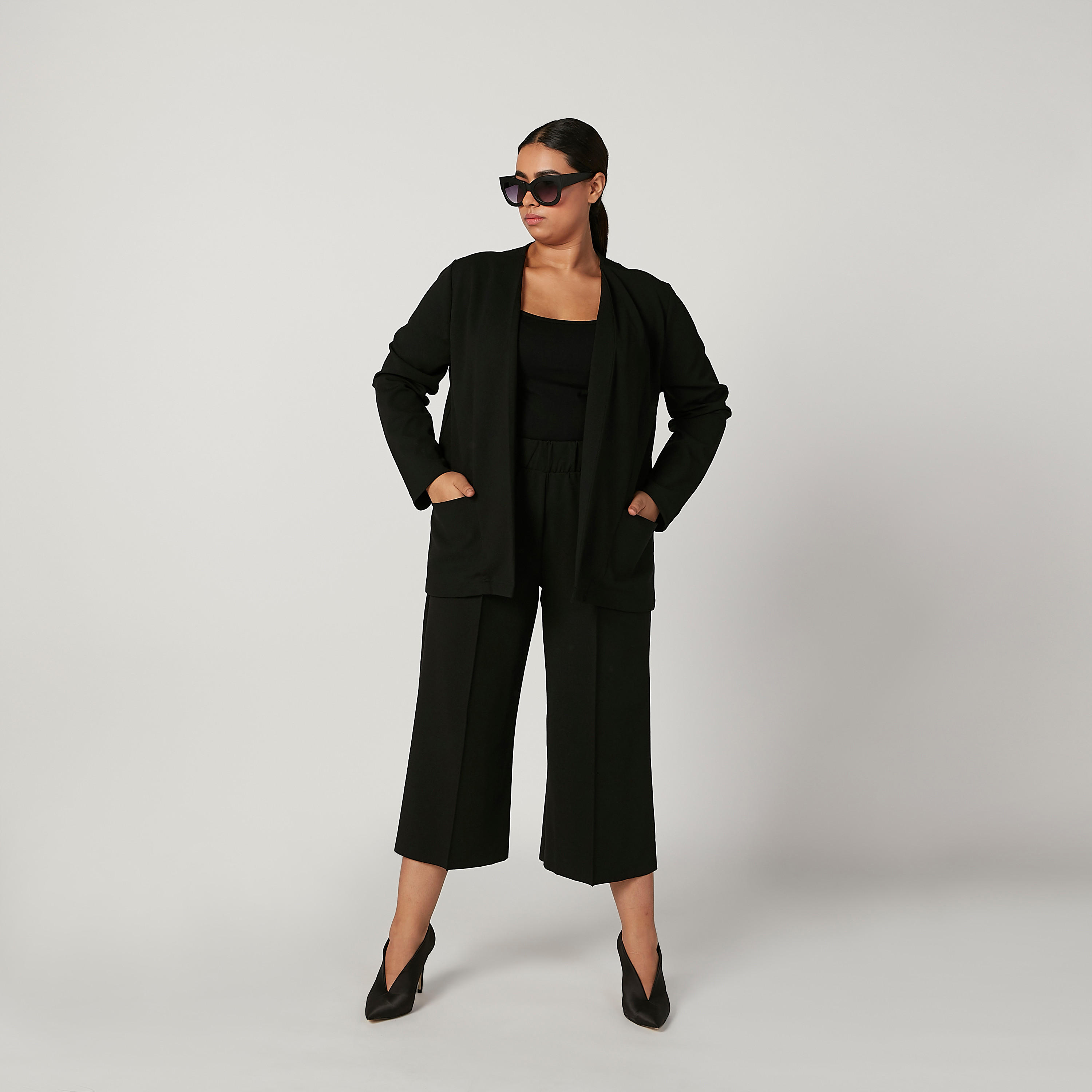 Plain Jacket with Long Sleeves and Pocket Detail-women-winterwear-coatsandjackets-jackets-image-2