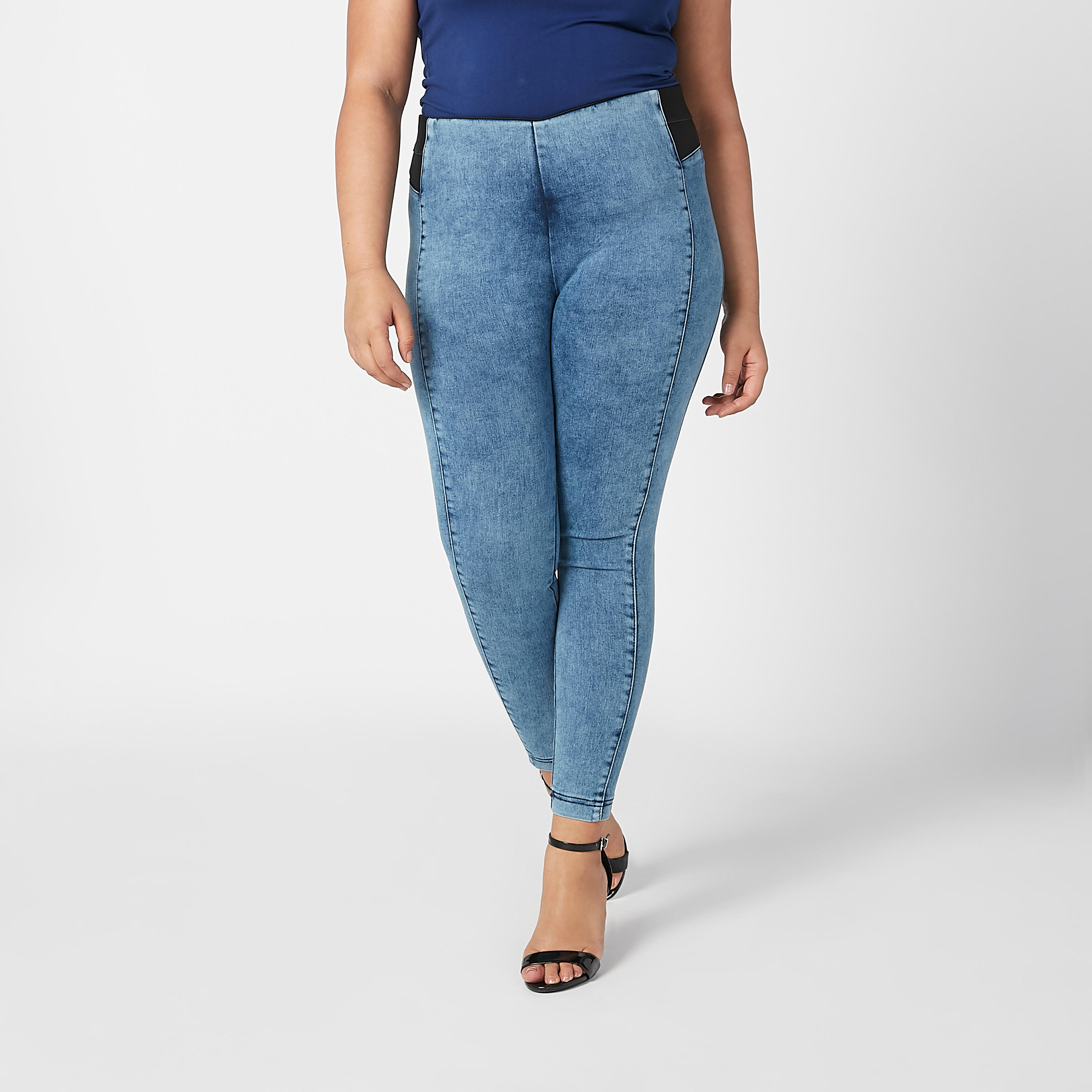 بنطلون جينز ضيّق بخصر مطّاطي-women-clothing-bottoms-leggings-image-2