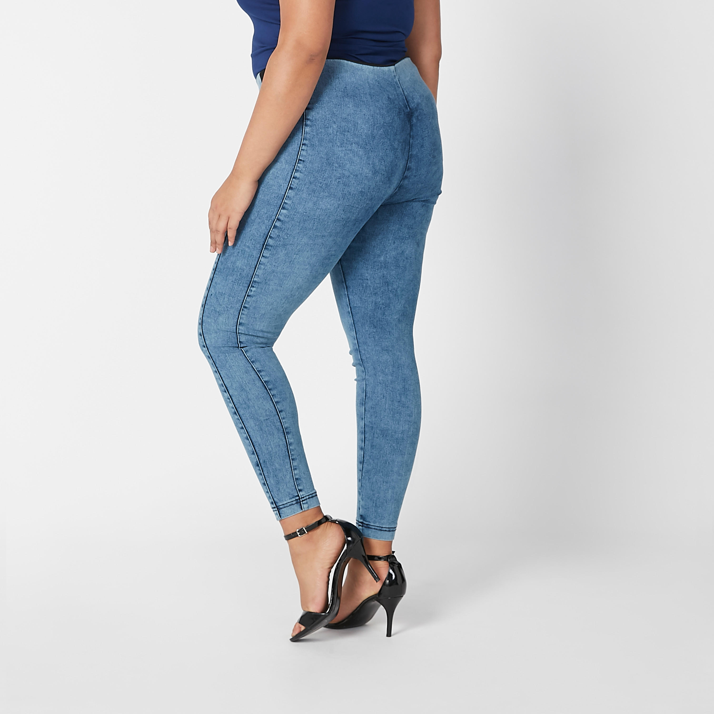 بنطلون جينز ضيّق بخصر مطّاطي-women-clothing-bottoms-leggings-image-4