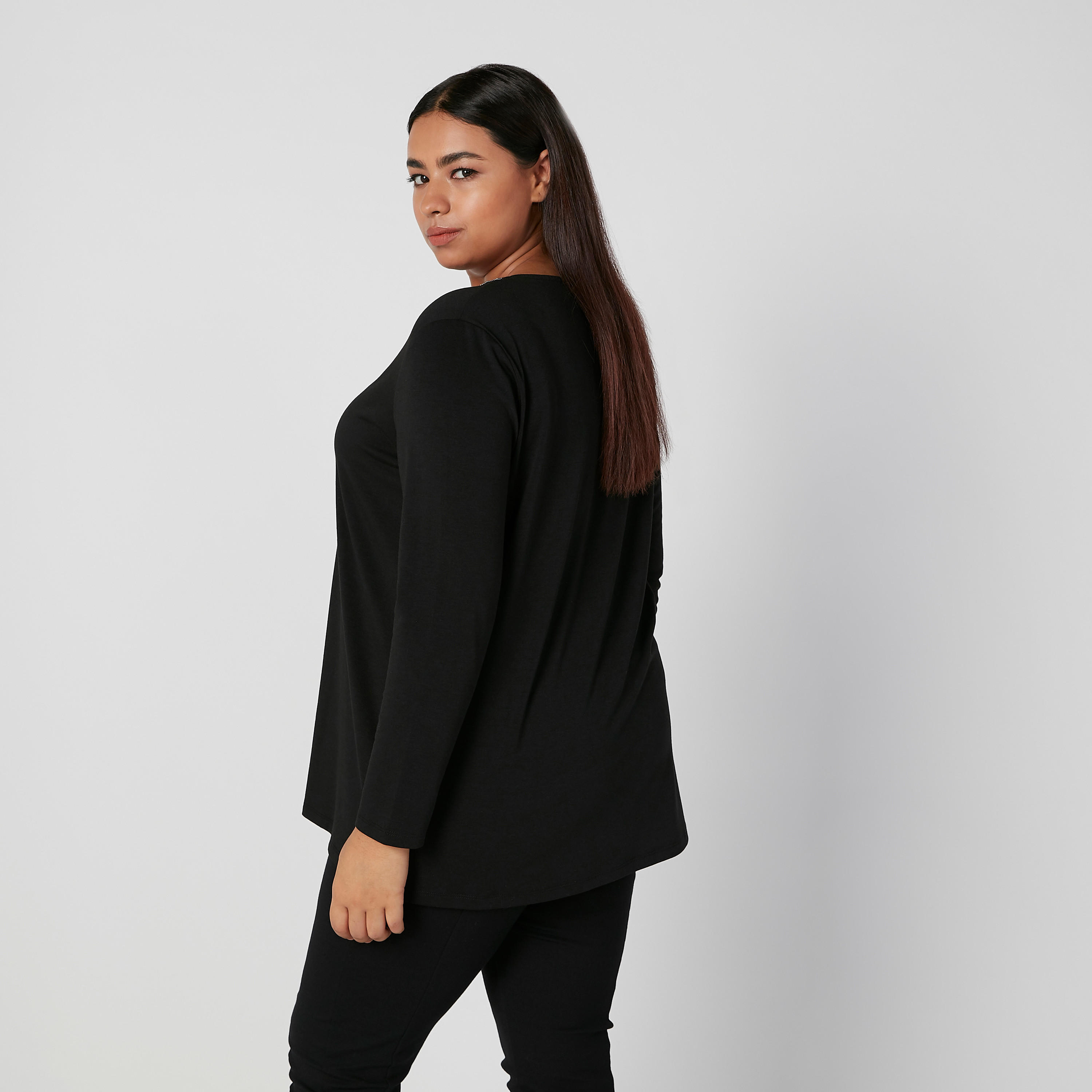 Embellished Top with V-neck and Long Sleeves-women-clothing-shirtsandblouses-blouses-image-4