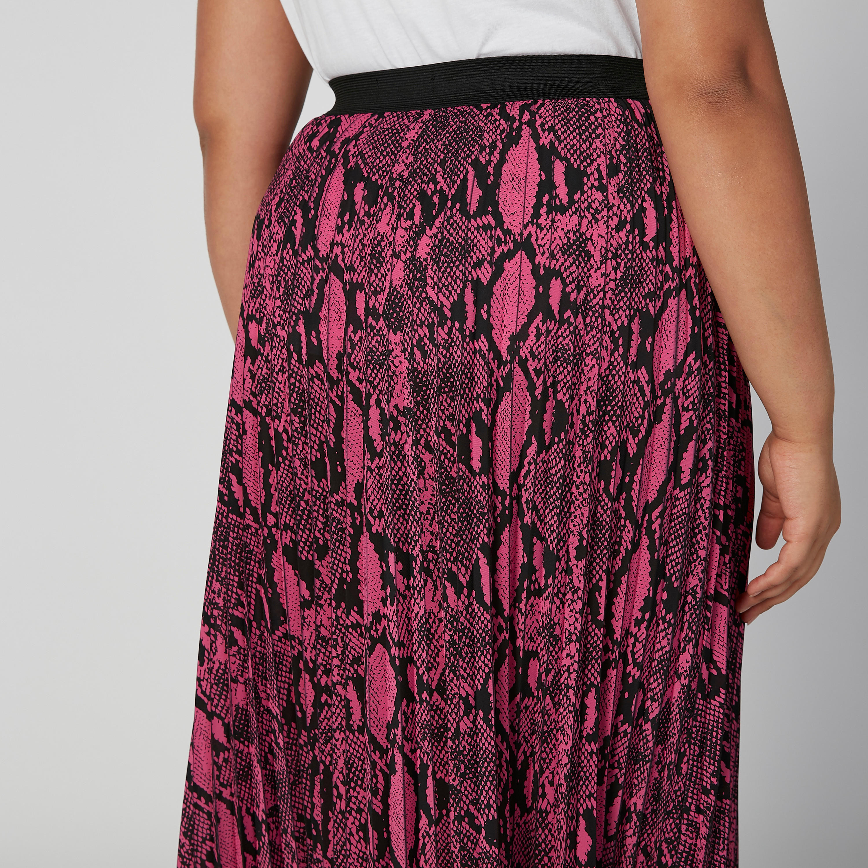 تنورة ميدي إيه لاين بخصر مطّاطي وطبعات حيوانات-women-clothing-bottoms-skirts-image-3
