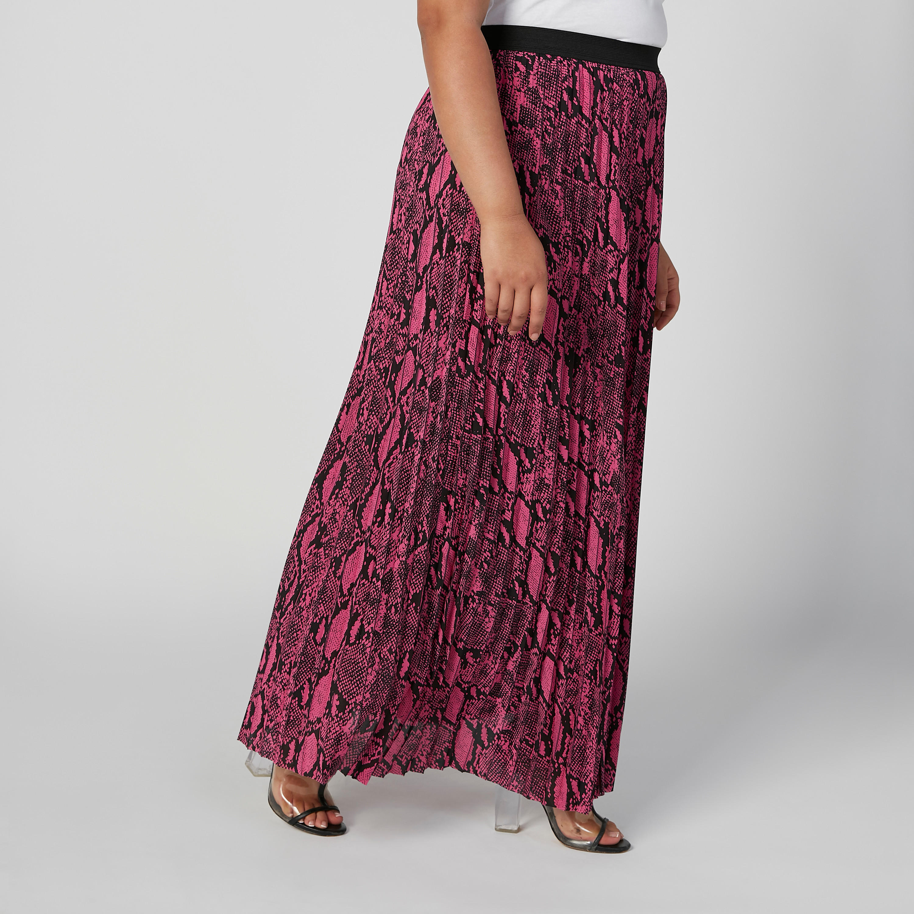 تنورة ميدي إيه لاين بخصر مطّاطي وطبعات حيوانات-women-clothing-bottoms-skirts-image-5