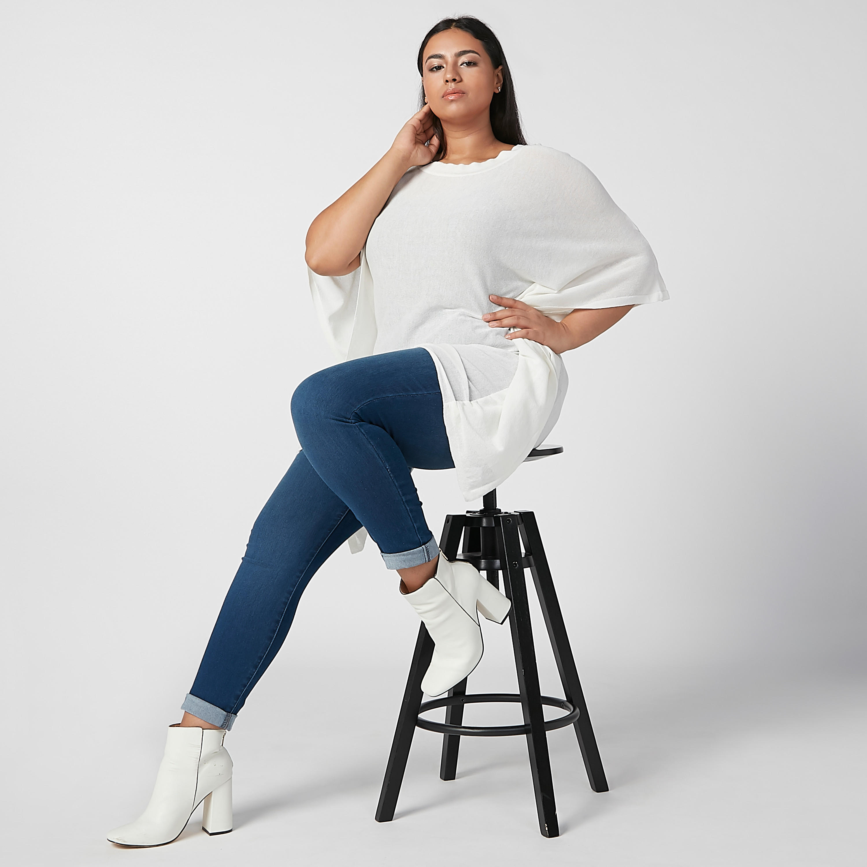 تونيك سادة بياقة قارب وأكمام متصلة-women-clothing-shirtsandblouses-blouses-image-1