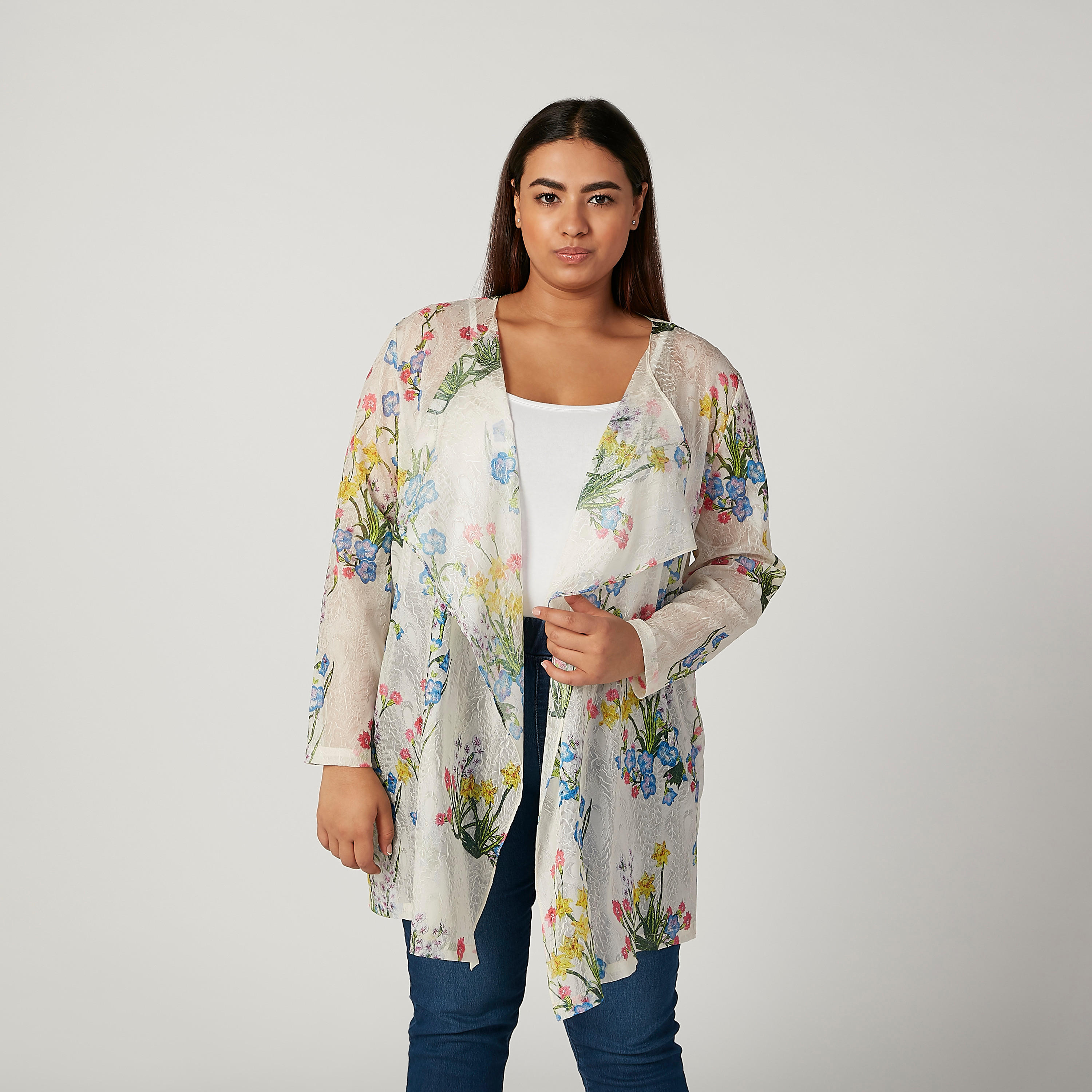 سترة بأكمام طويلة وطبعات زهرية-women-winterwear-cardigansandjumpers-cardigans-image-1