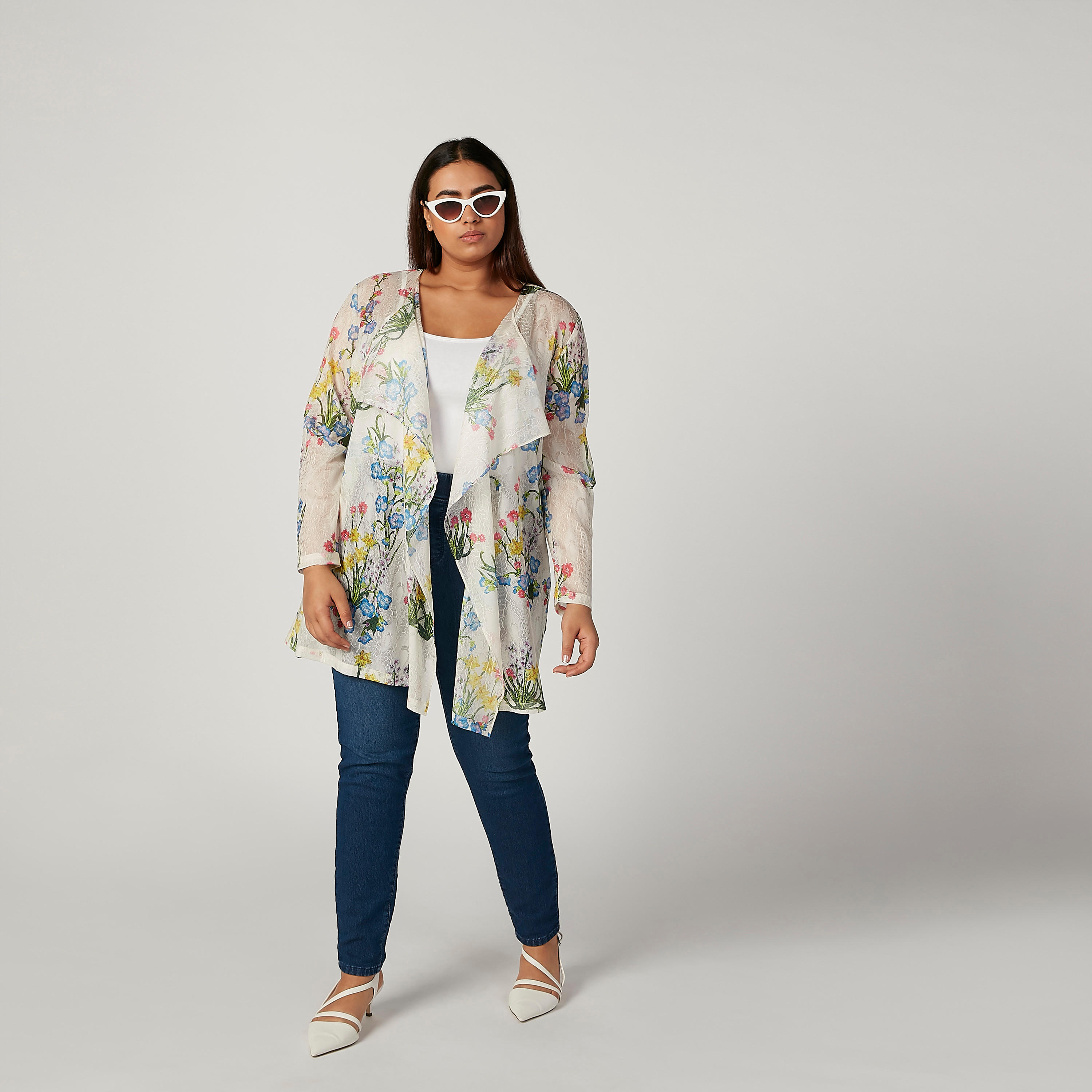 سترة بأكمام طويلة وطبعات زهرية-women-winterwear-cardigansandjumpers-cardigans-image-2