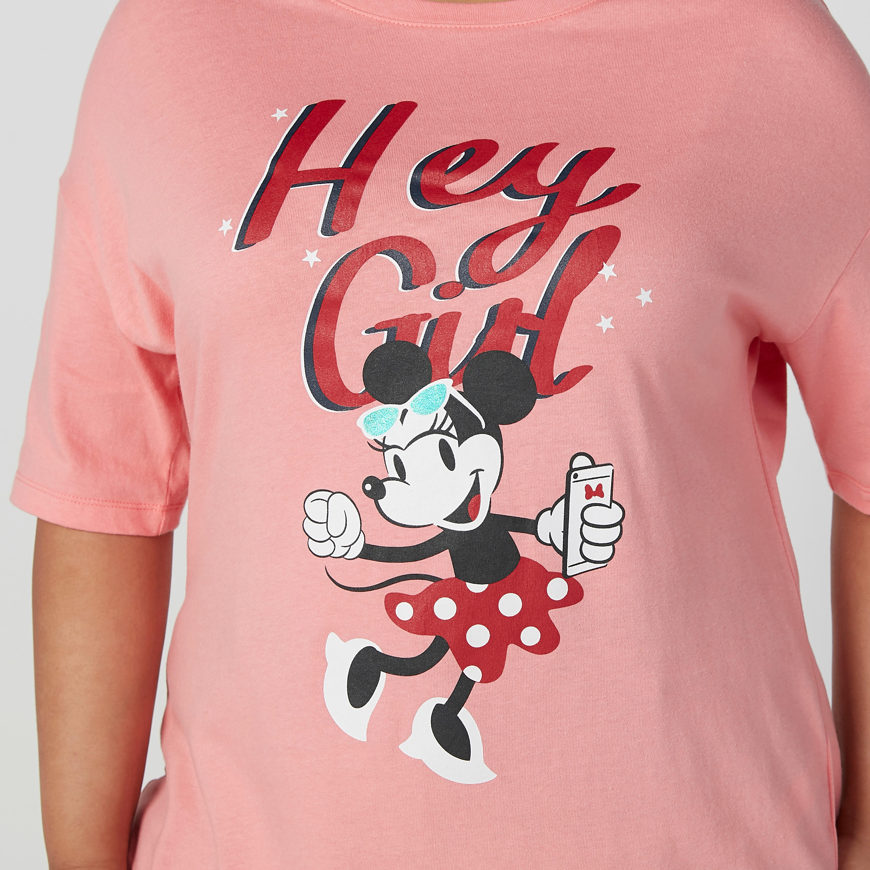تيشيرت بطبعات بياقة مستديرة وأكمام قصيرة-women-clothing-tshirts-image-2