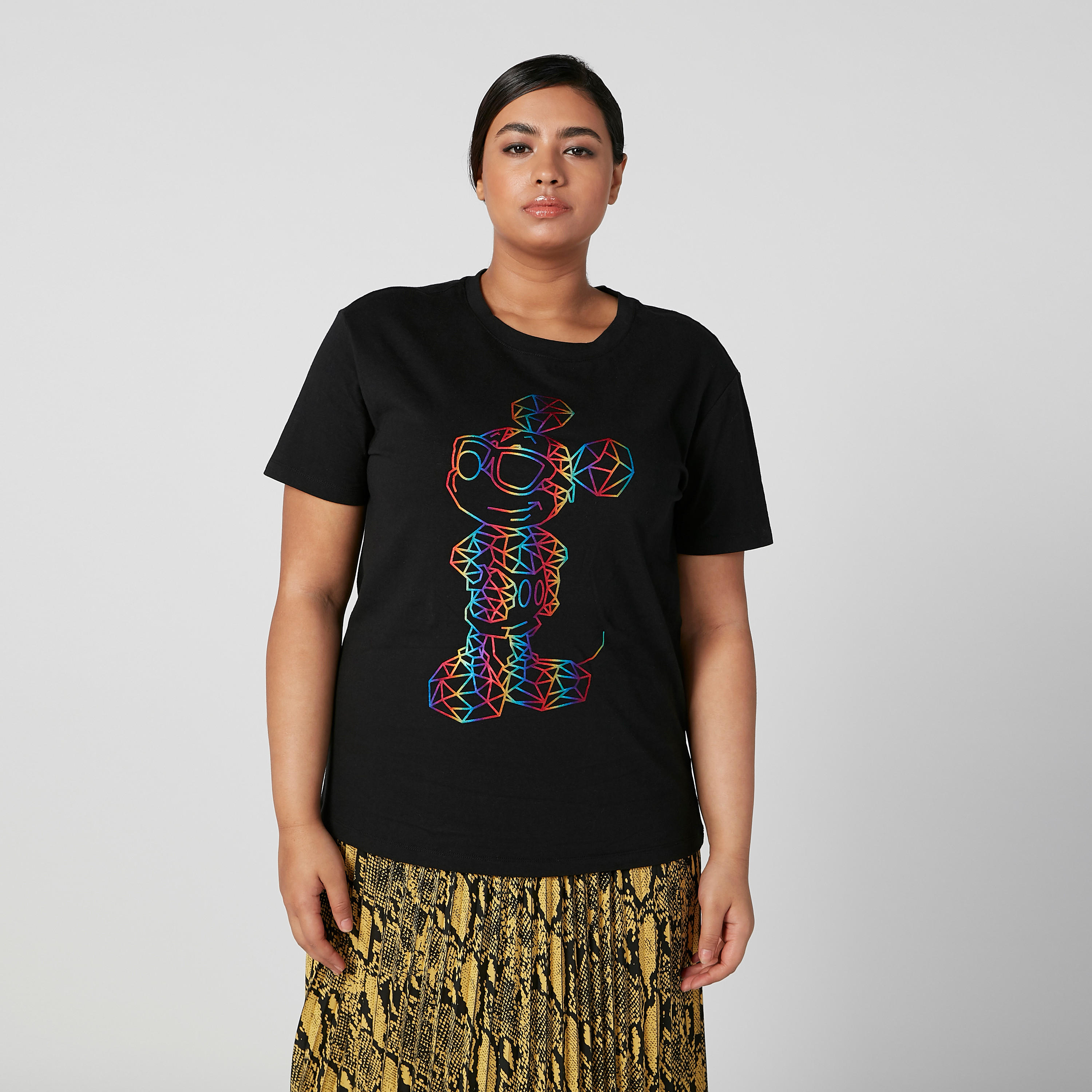 Printed T-shirt with Round Neck and Short Sleeves-women-clothing-tshirts-image-1