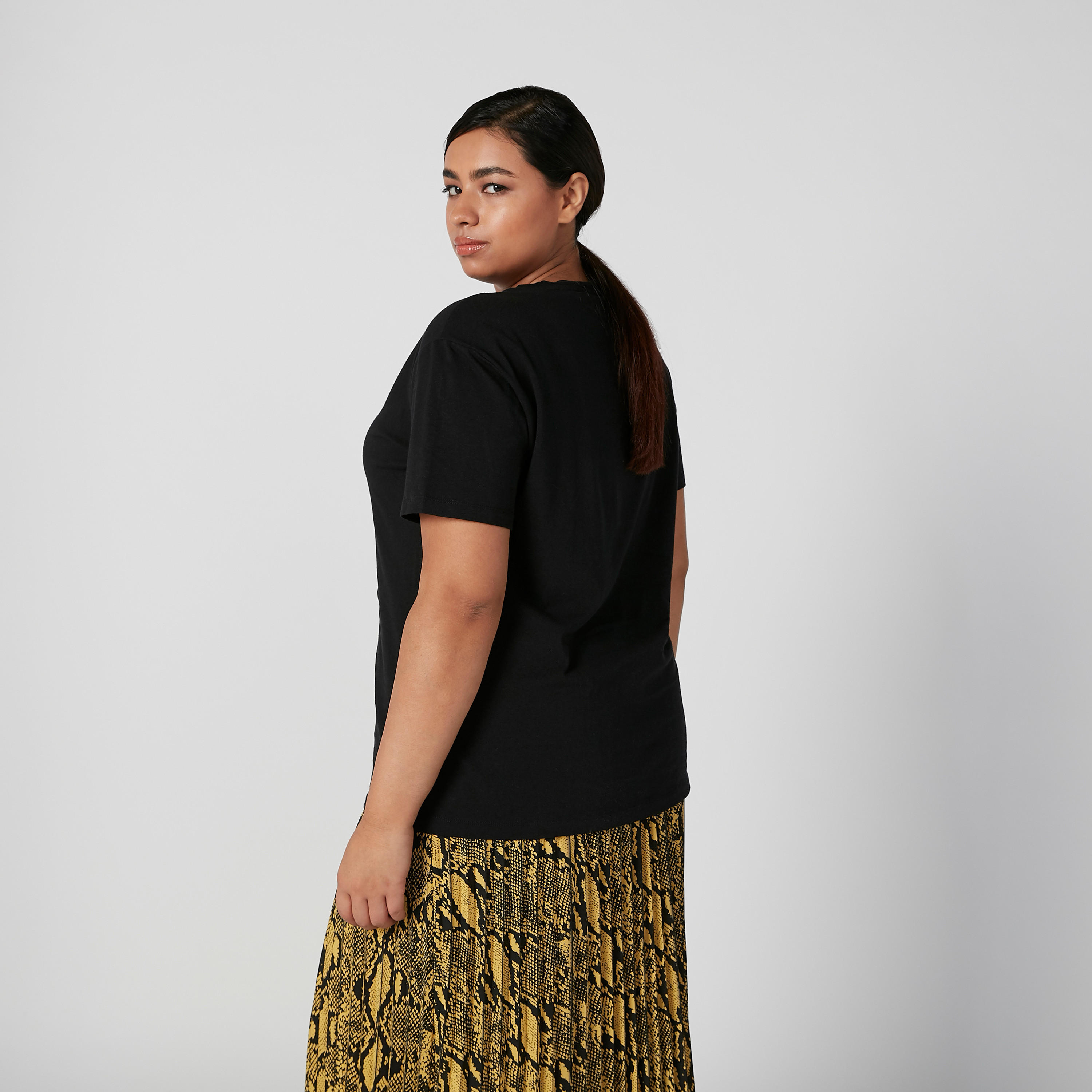 Printed T-shirt with Round Neck and Short Sleeves-women-clothing-tshirts-image-4