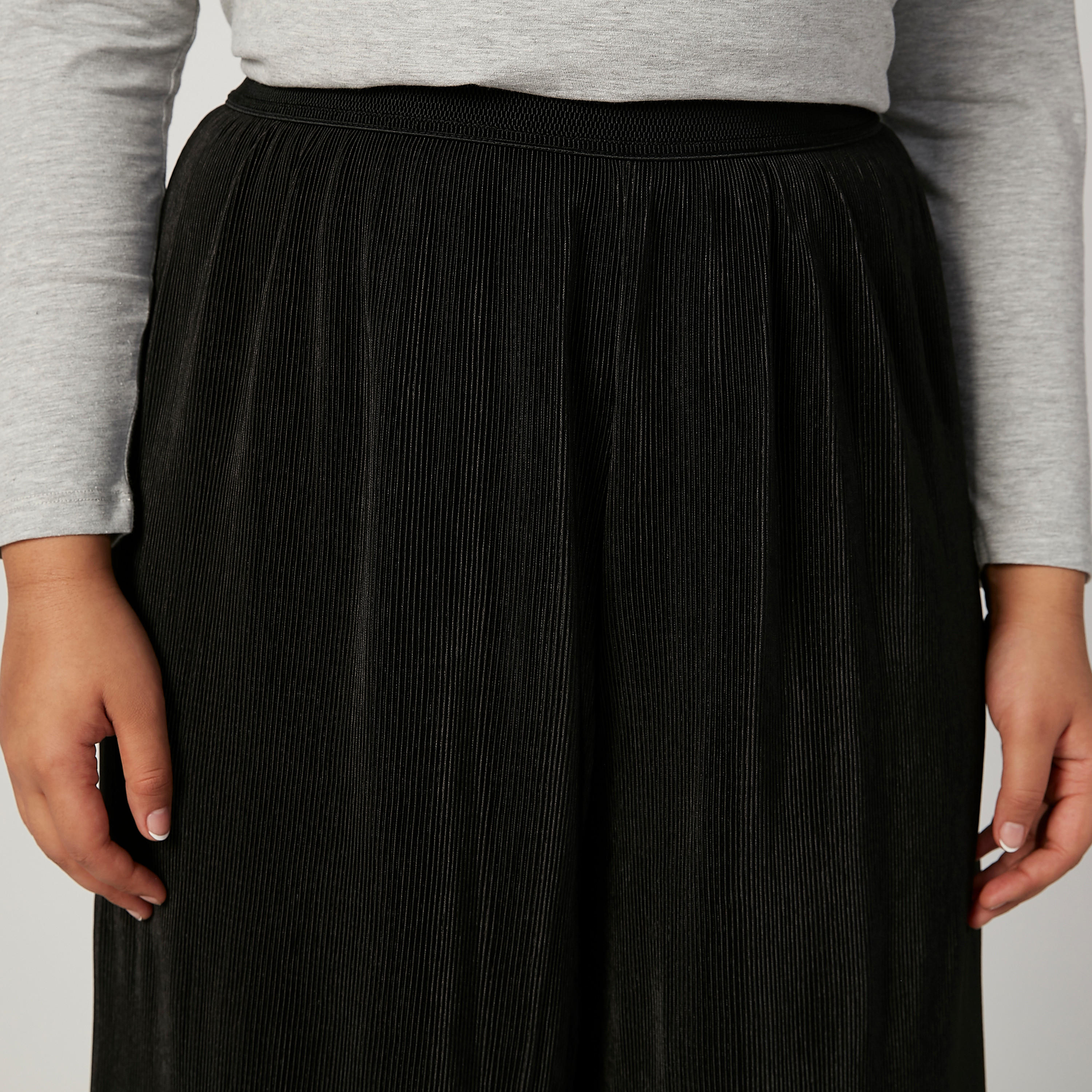 بنطال بالازو بخصر مطّاطي متوسط الارتفاع-women-clothing-bottoms-trousers-image-3