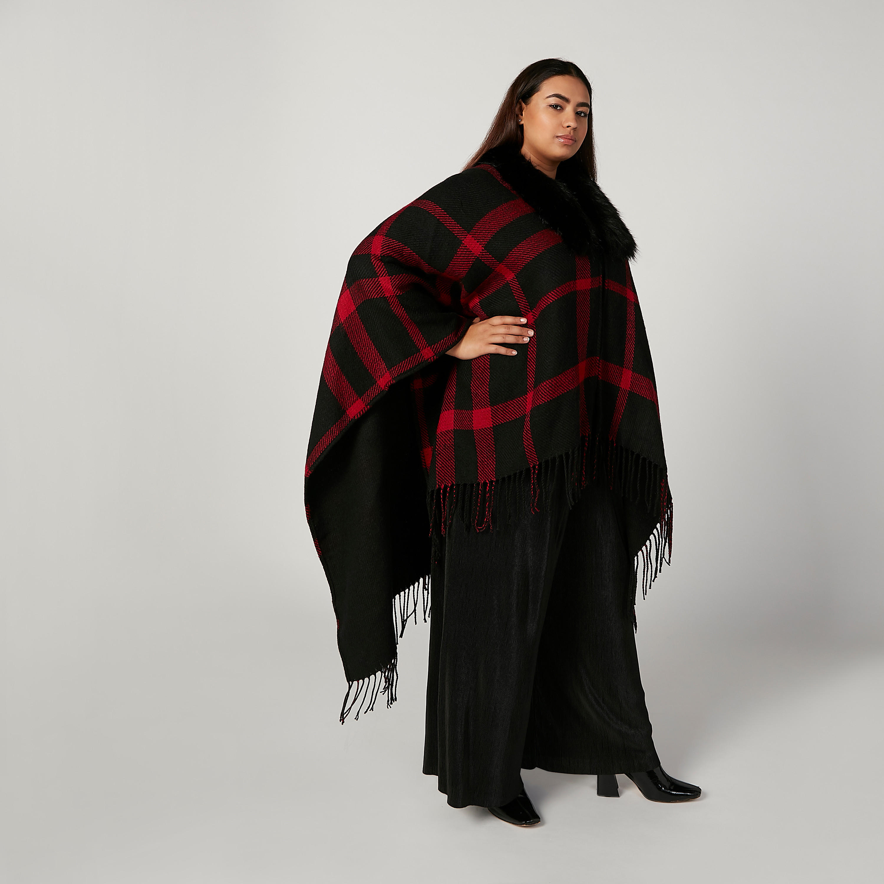 كارديجان كاروهات بشُرّابات-women-winterwear-cardigansandjumpers-cardigans-image-5
