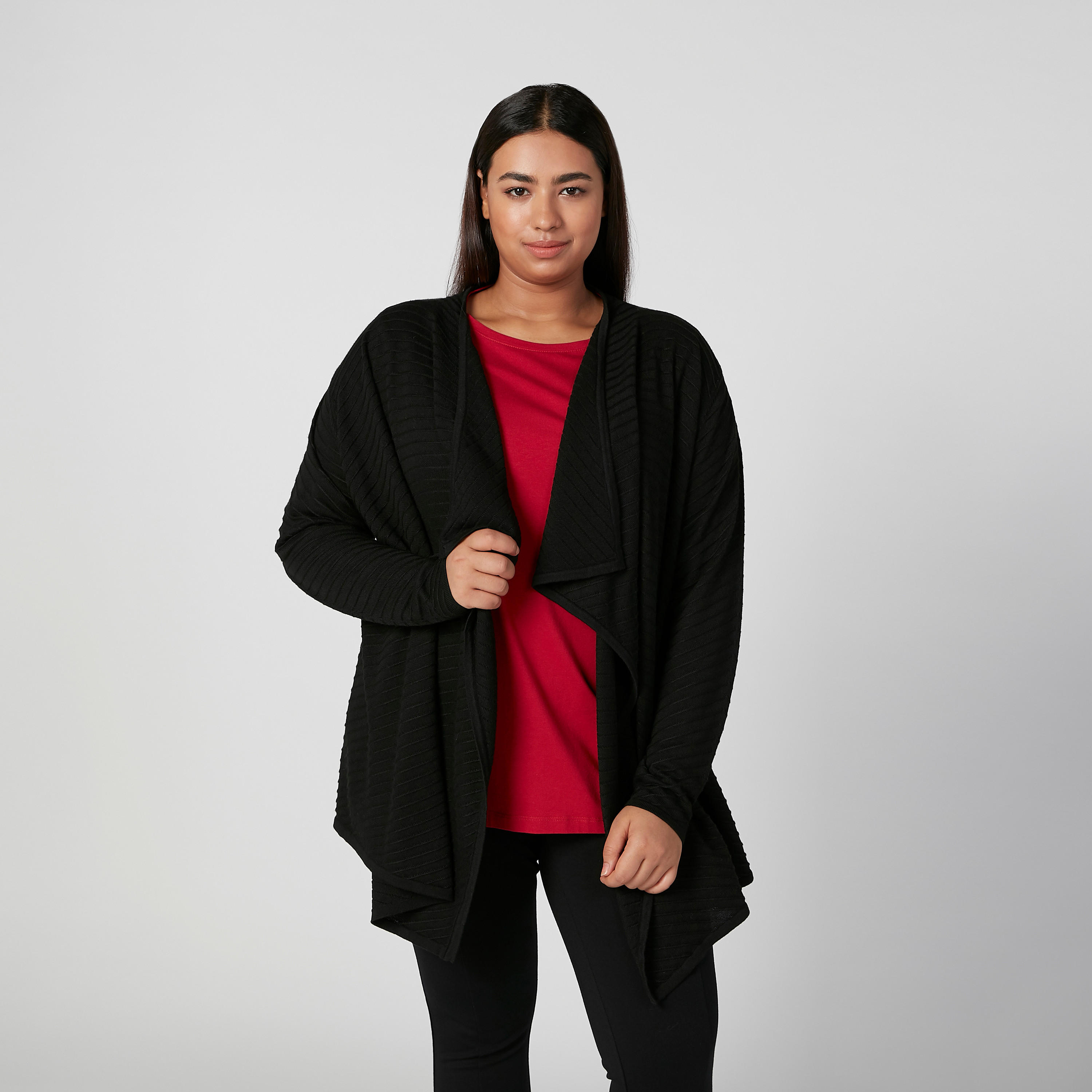 كارديجان بارزالملمس بأكمام طويلة-women-winterwear-cardigansandjumpers-cardigans-image-1