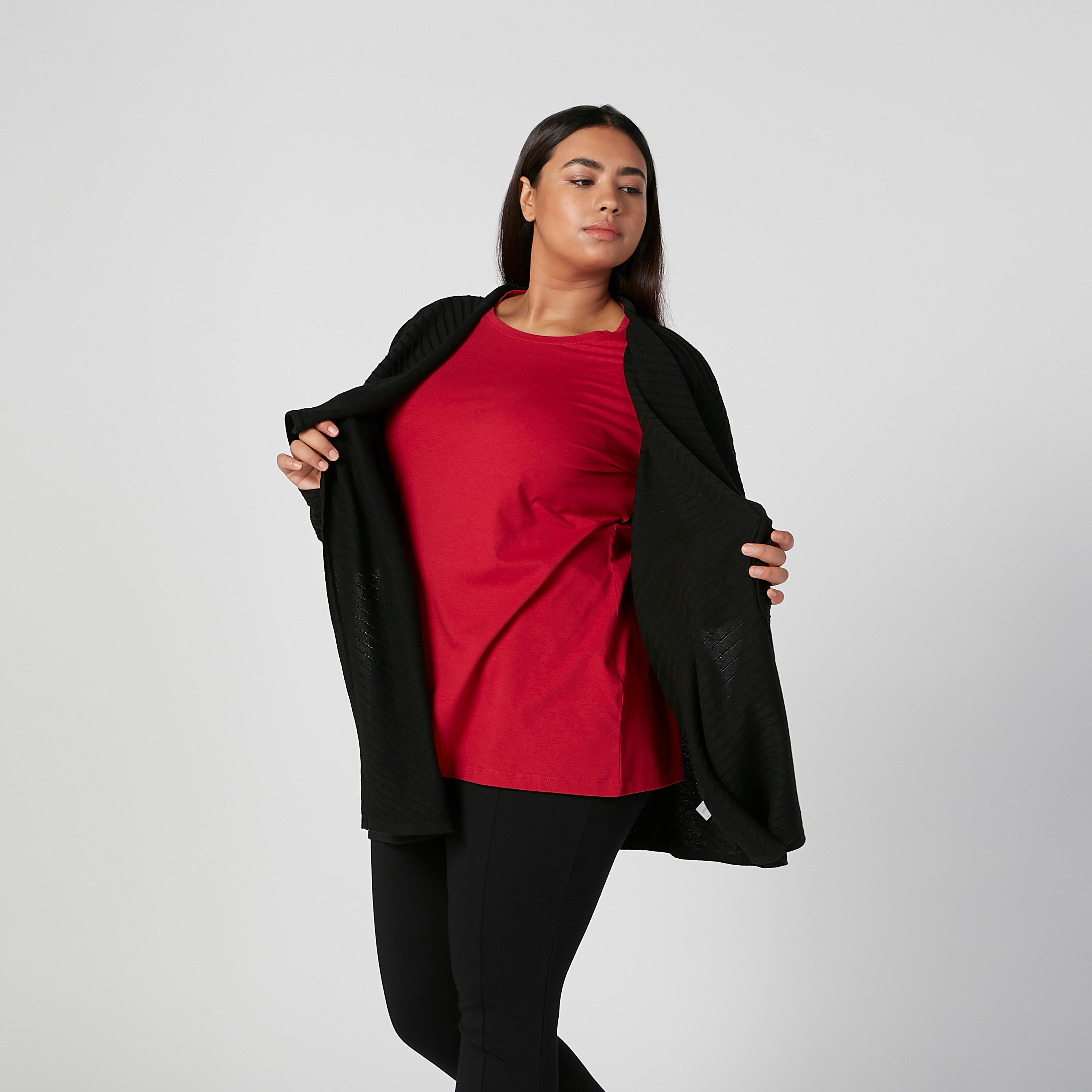 كارديجان بارزالملمس بأكمام طويلة-women-winterwear-cardigansandjumpers-cardigans-image-2