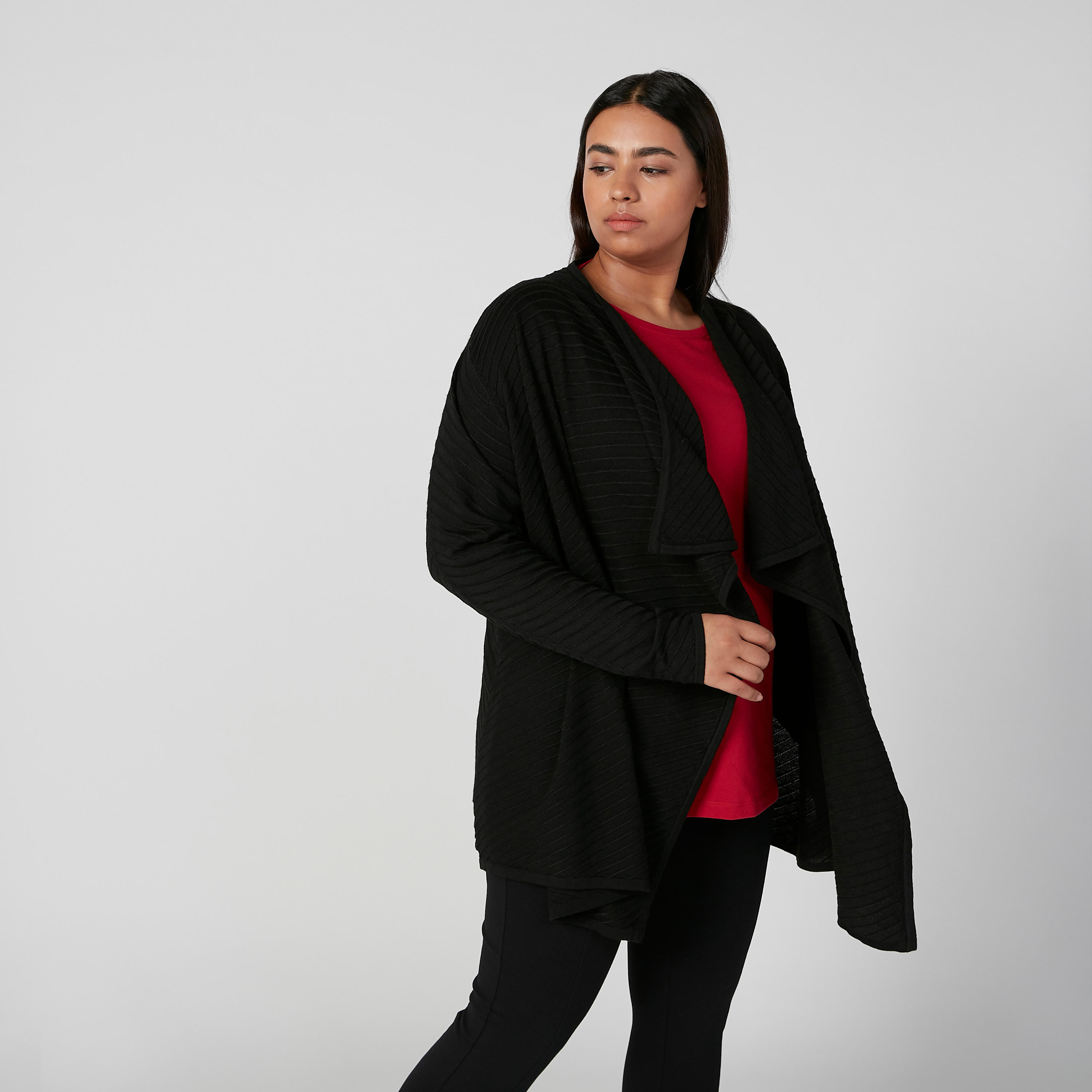 كارديجان بارزالملمس بأكمام طويلة-women-winterwear-cardigansandjumpers-cardigans-image-5