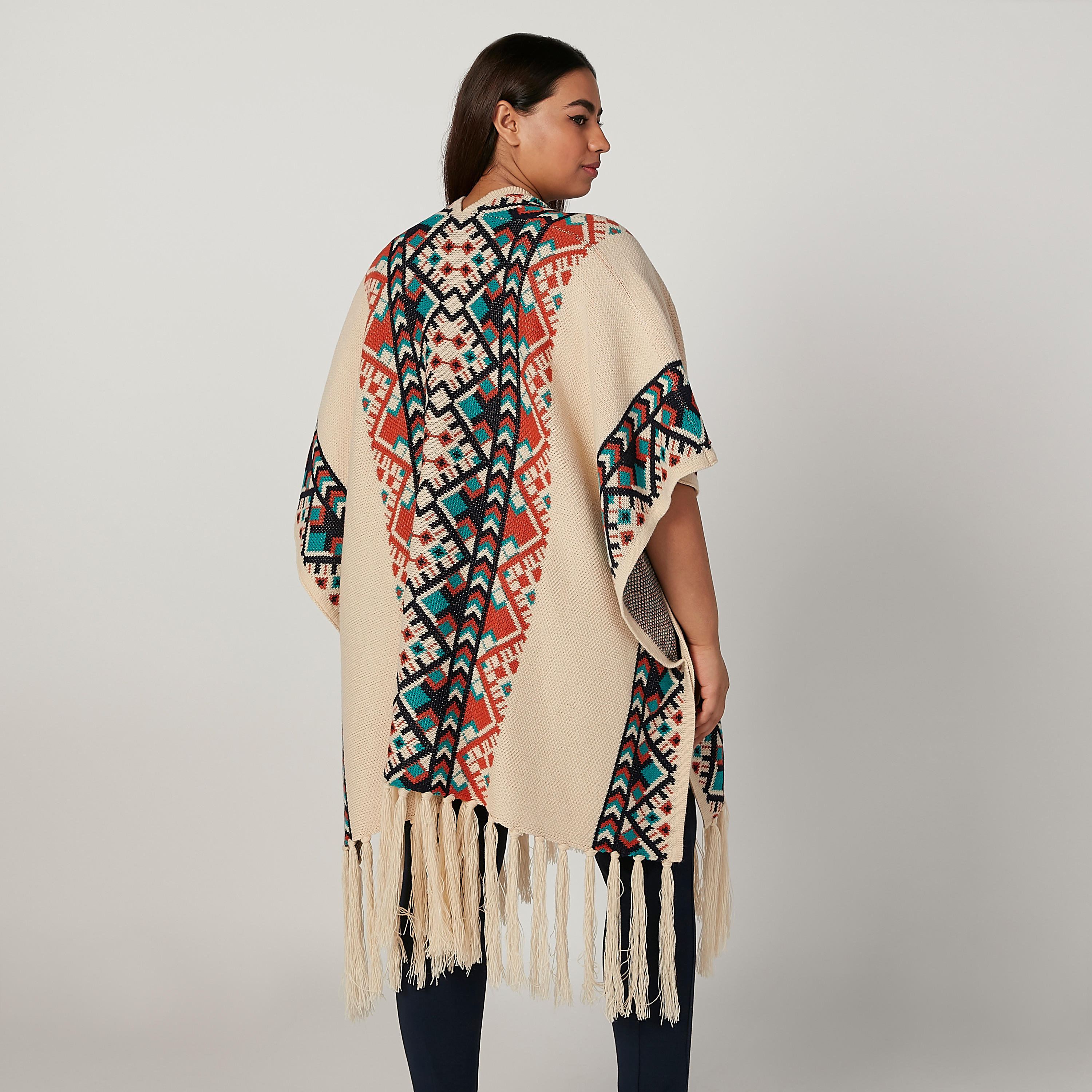 Printed Cardigan with Extended Sleeves-women-winterwear-cardigansandjumpers-cardigans-image-4