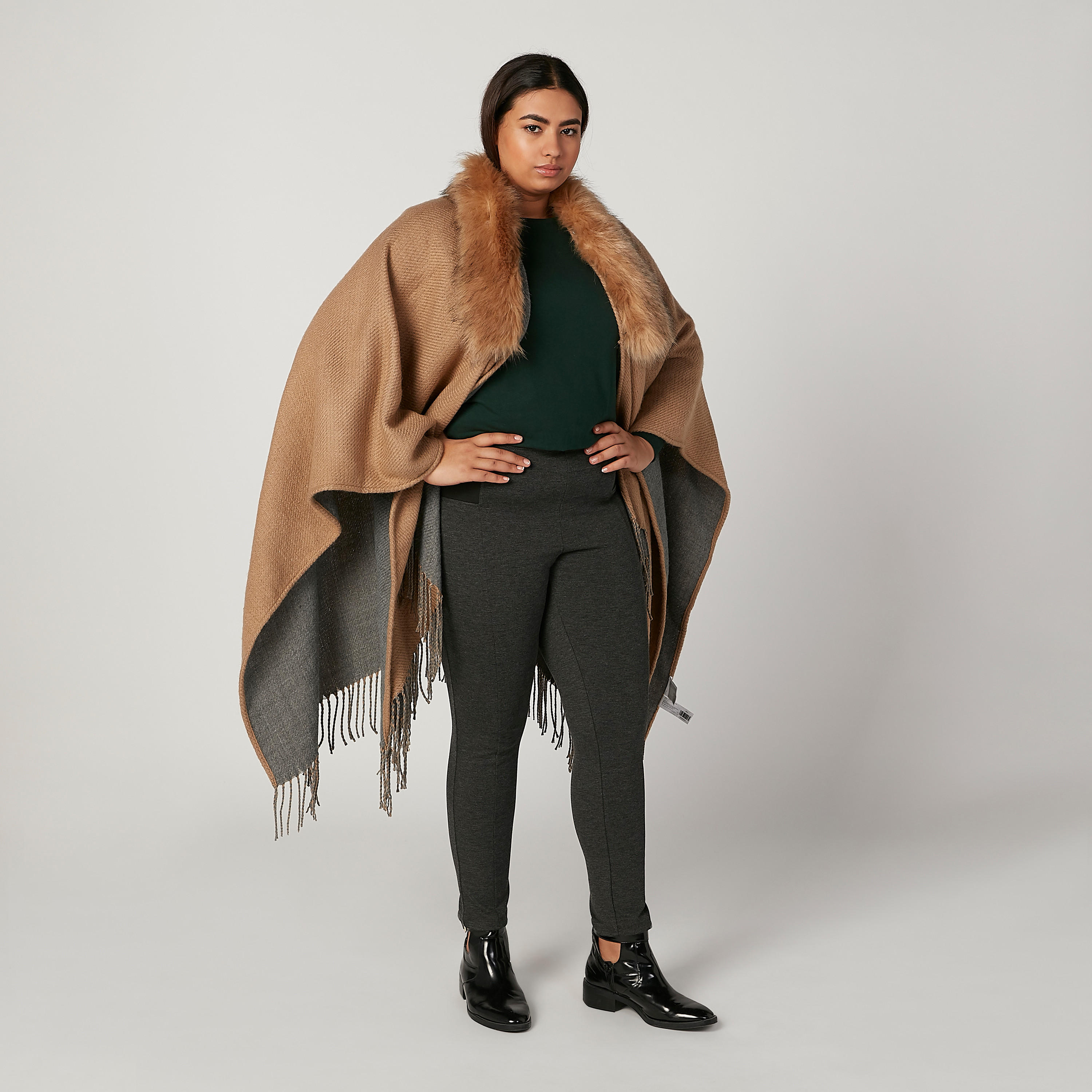 بنطلون ليقنز سادة بخصر مطاطي مرتفع-women-clothing-bottoms-leggings-image-2