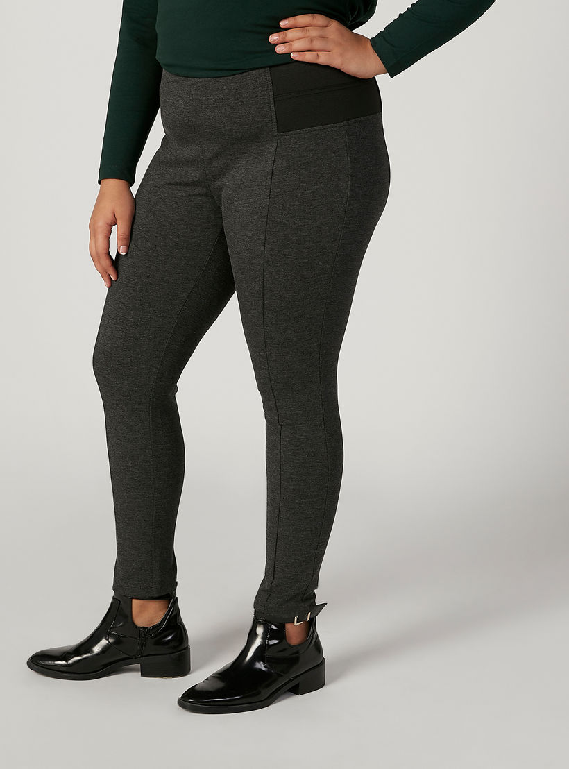 بنطلون ليقنز سادة بخصر مطاطي مرتفع-women-clothing-bottoms-leggings-image-5