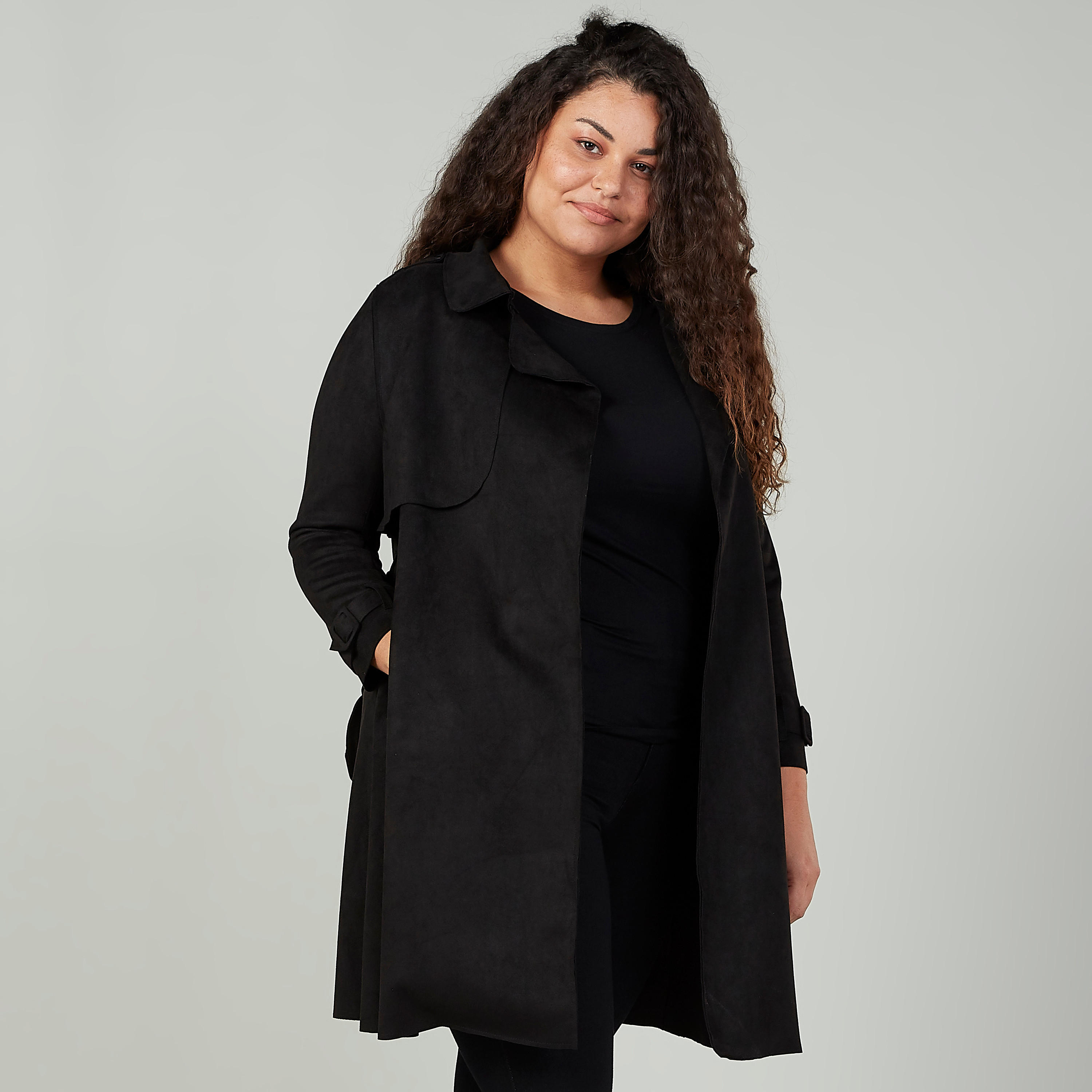 معطف سادة بعقدة أمامية للإغلاق-women-winterwear-coatsandjackets-jackets-image-5
