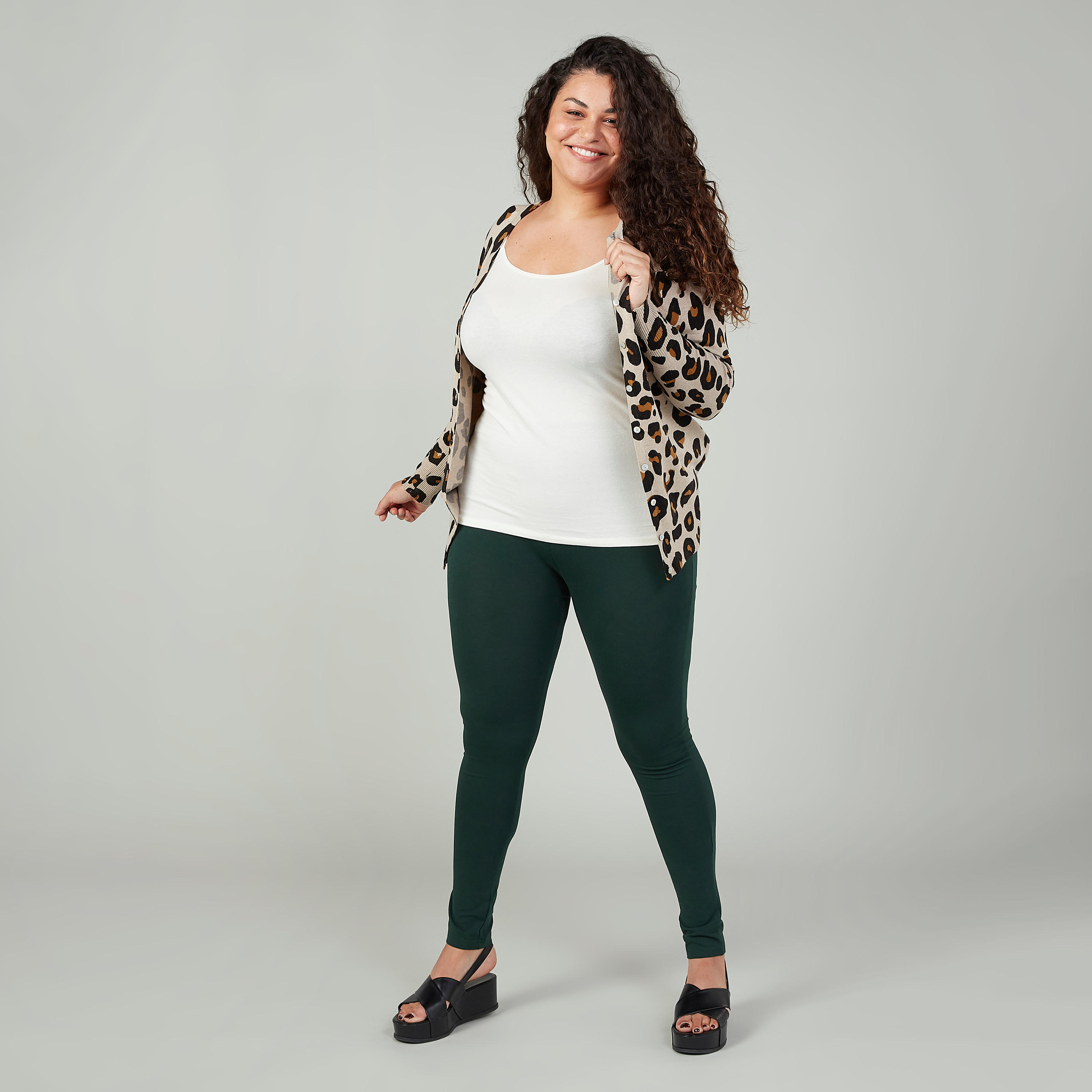 بنطلون ليقنز سليم بخصر متوسط الارتفاع-women-clothing-bottoms-leggings-image-2