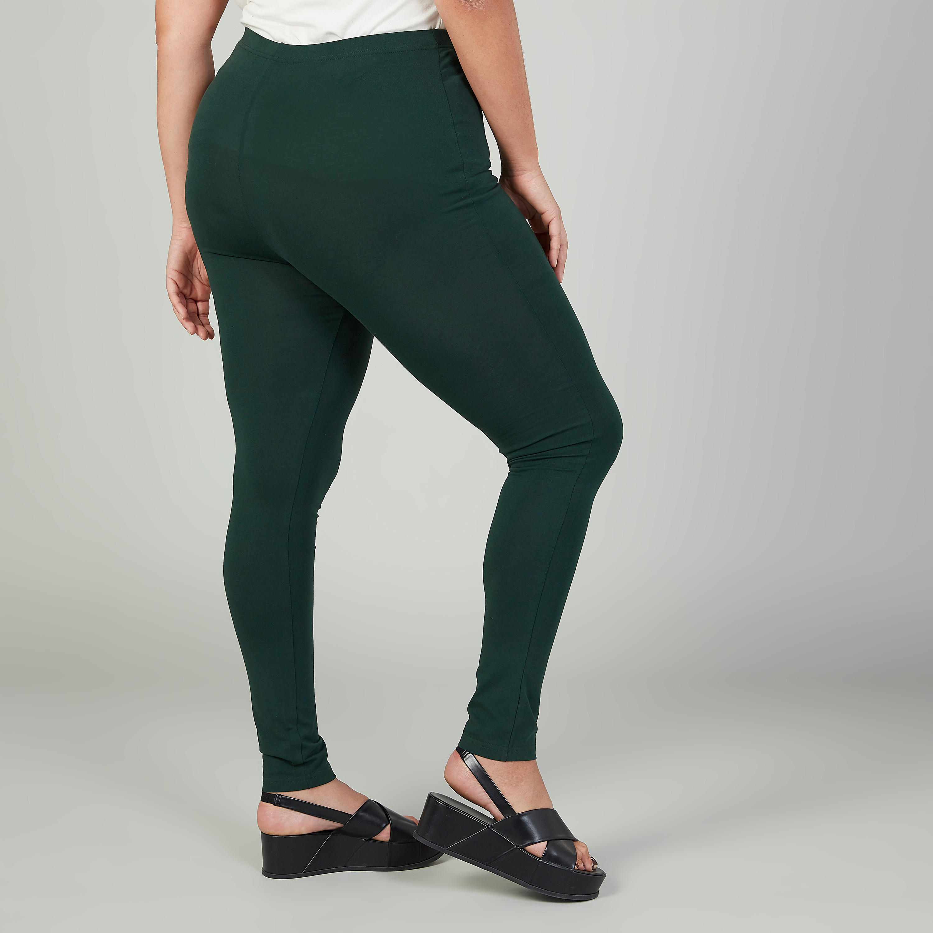 بنطلون ليقنز سليم بخصر متوسط الارتفاع-women-clothing-bottoms-leggings-image-3