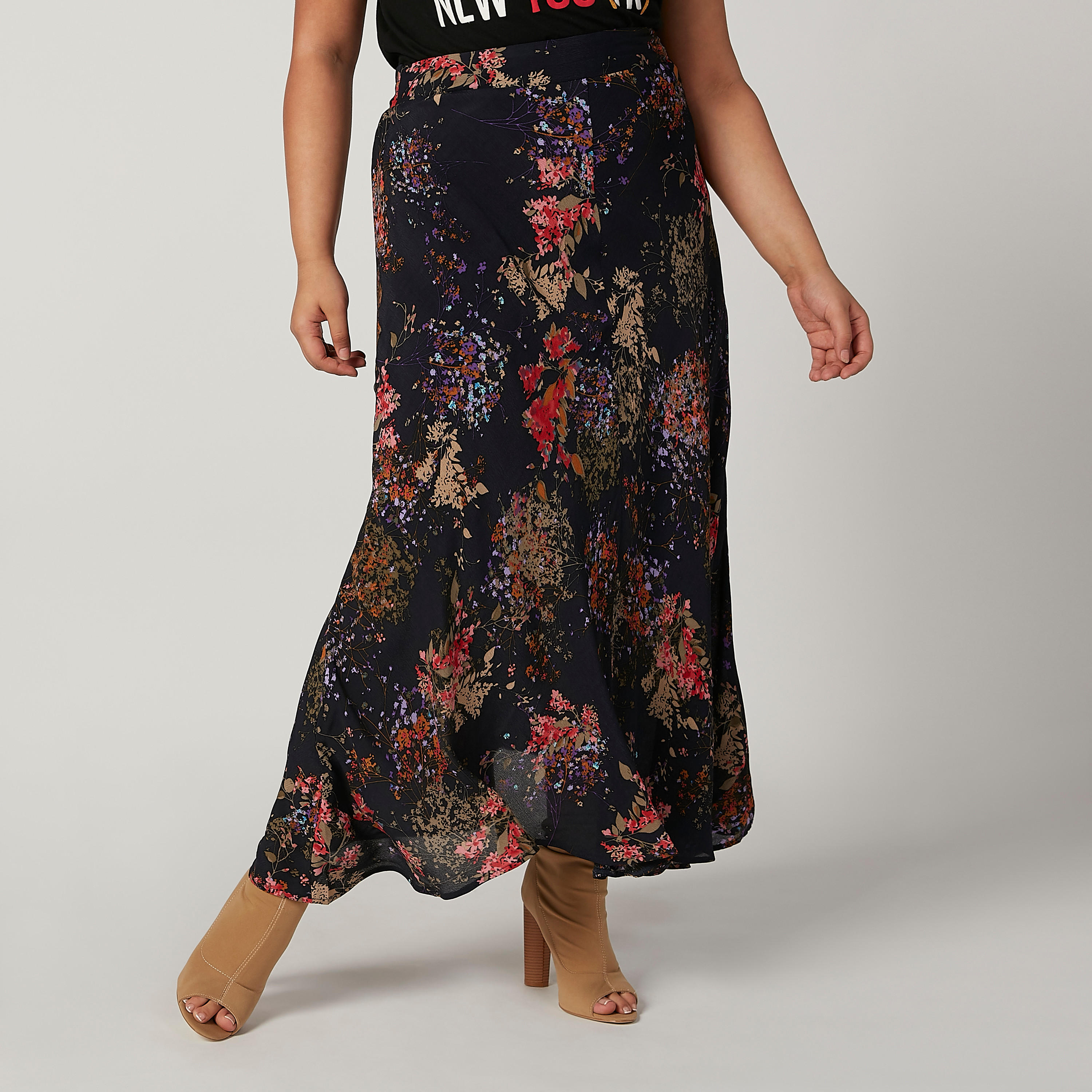 تنورة ماكسي إيه لاين بخصر مطّاطي وطبعات-women-clothing-bottoms-skirts-image-1