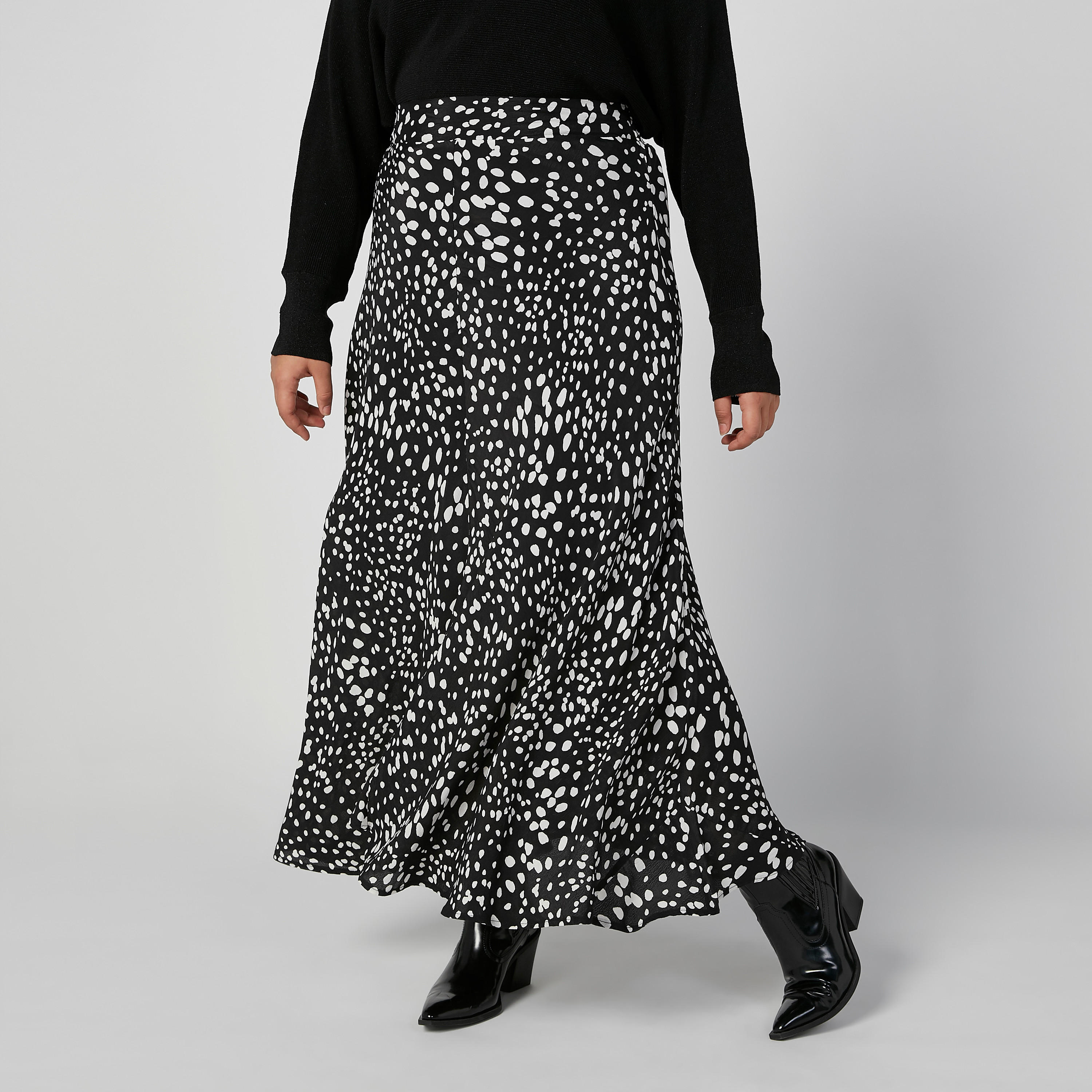 تنورة طويلة إيه لاين بخصر مطّاطي وطبعات-women-clothing-bottoms-skirts-image-4