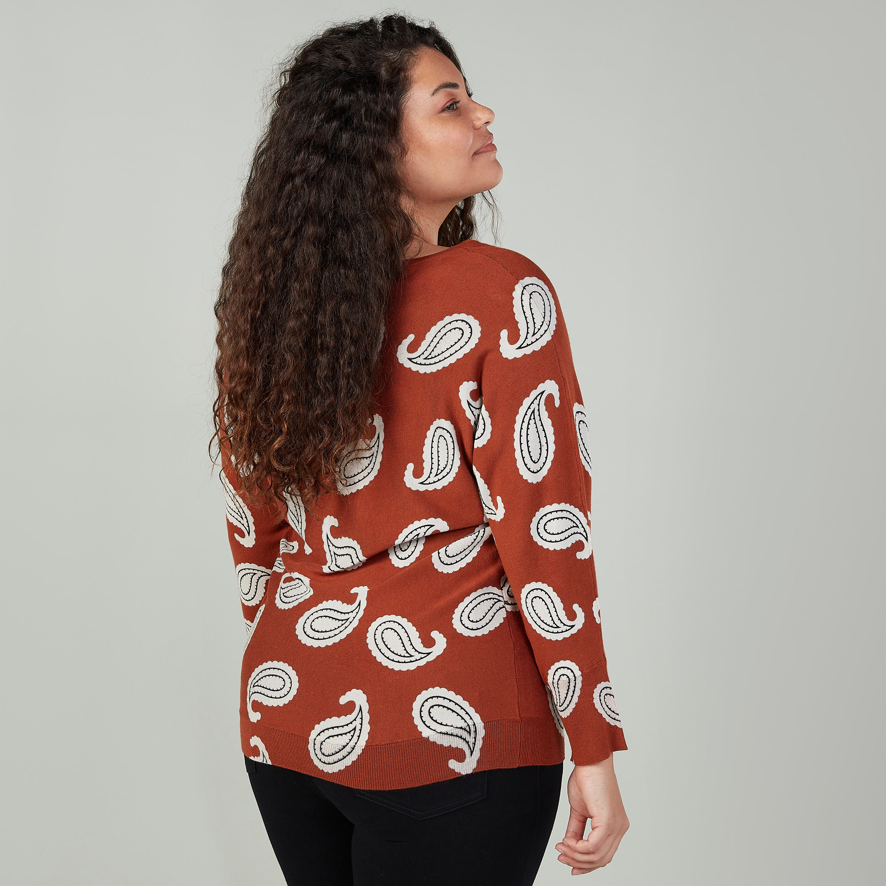 Printed Top with Boat Neck and Long Sleeves-women-clothing-tshirts-image-3