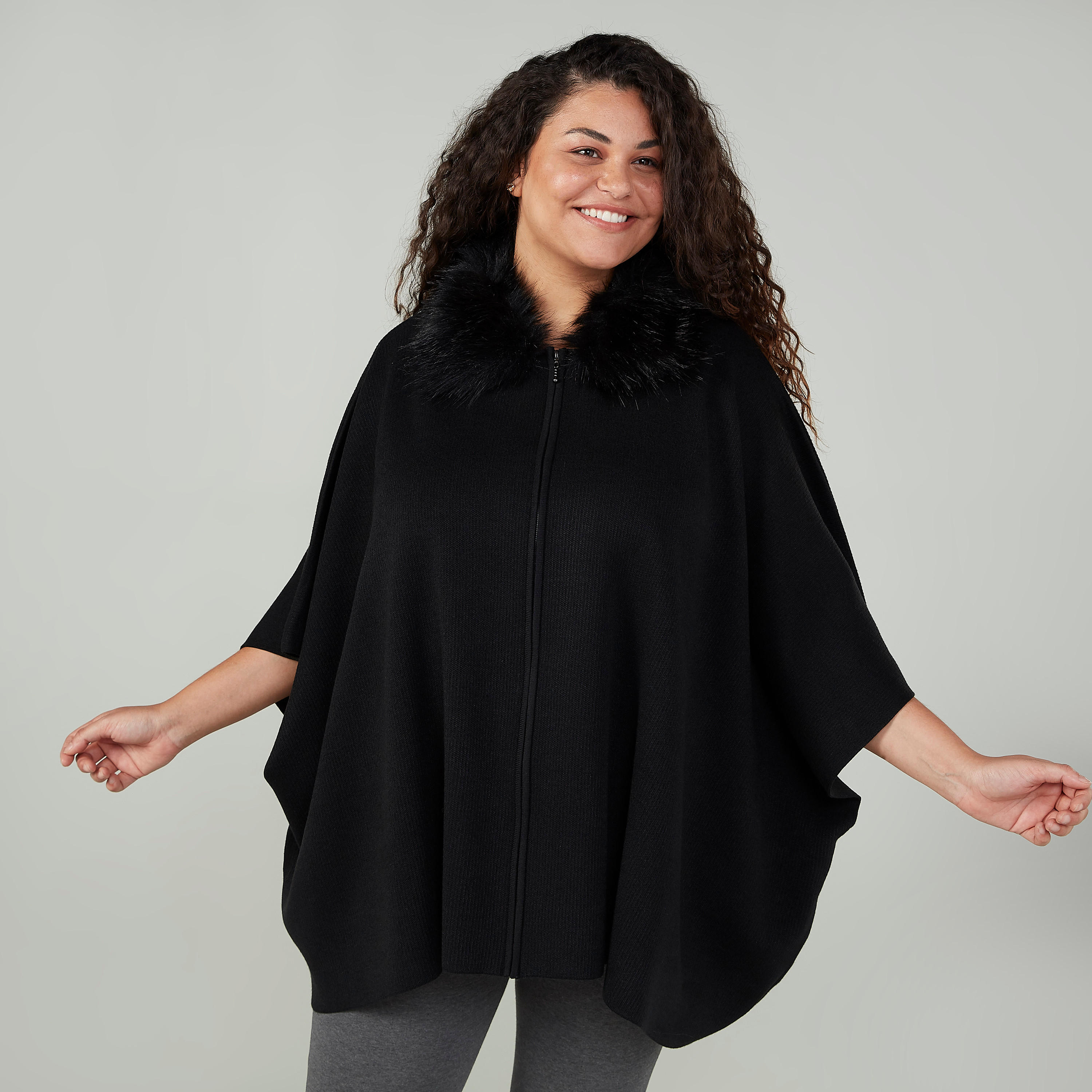كارديجان بارز الملمس بأكمام واسعة وتفاصيل قطيفة-women-clothing-coatsandjackets-coats-image-1