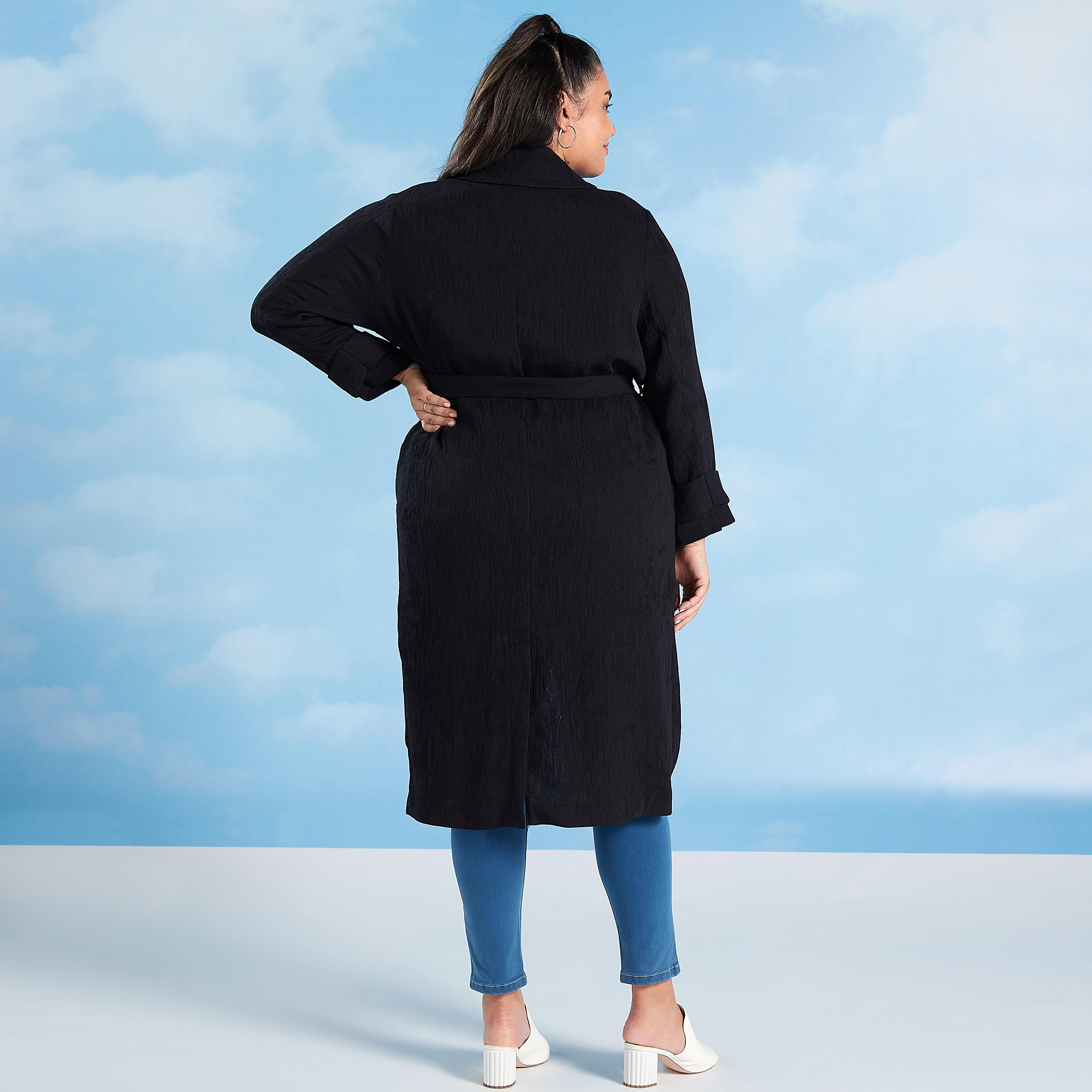 كارديجان باركا سادة بأكمام طويلة وجيوب-women-winterwear-coatsandjackets-jackets-image-4