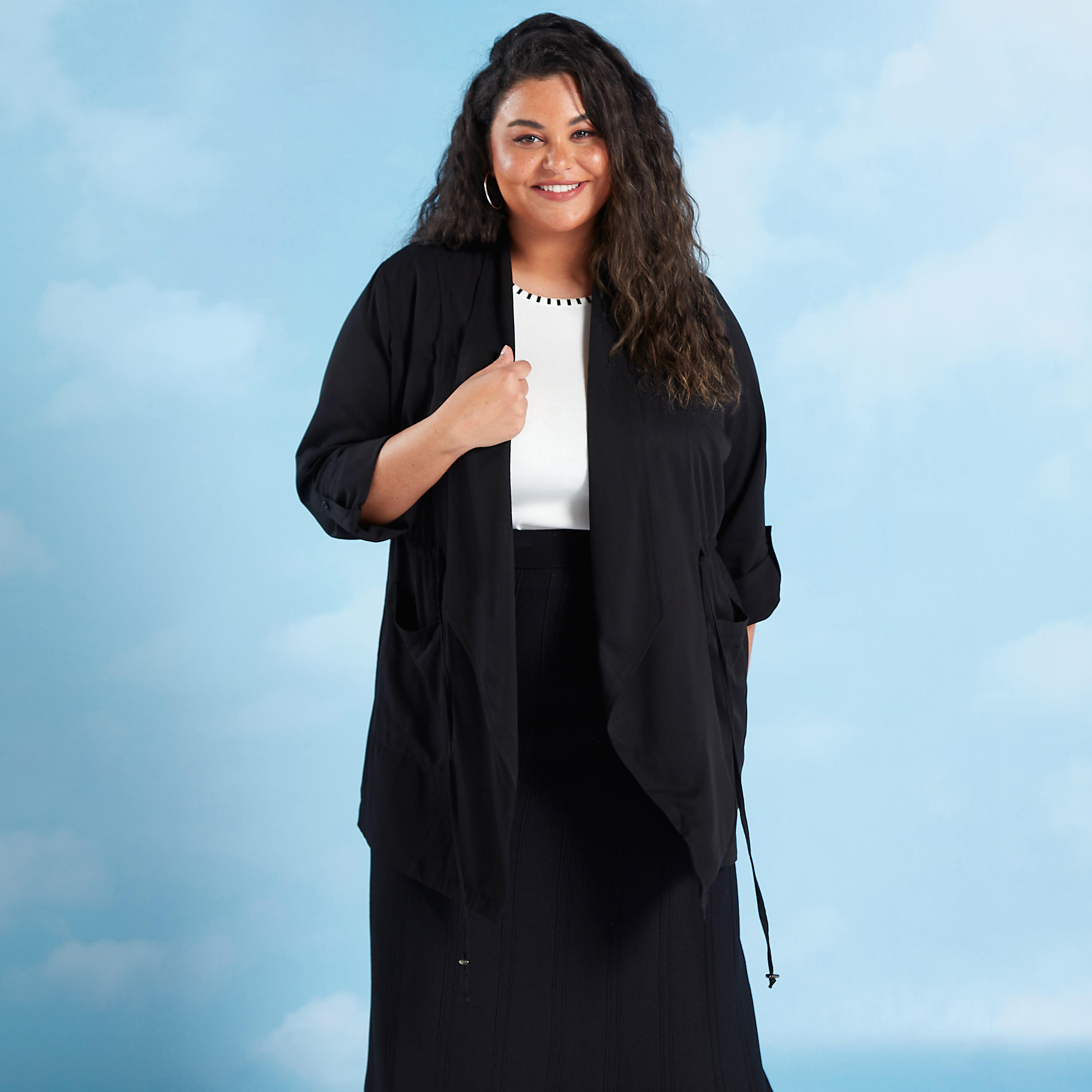 كارديجان سادة بأكمام طويلة و تفاصيل جيوب-women-winterwear-cardigansandjumpers-cardigans-image-1