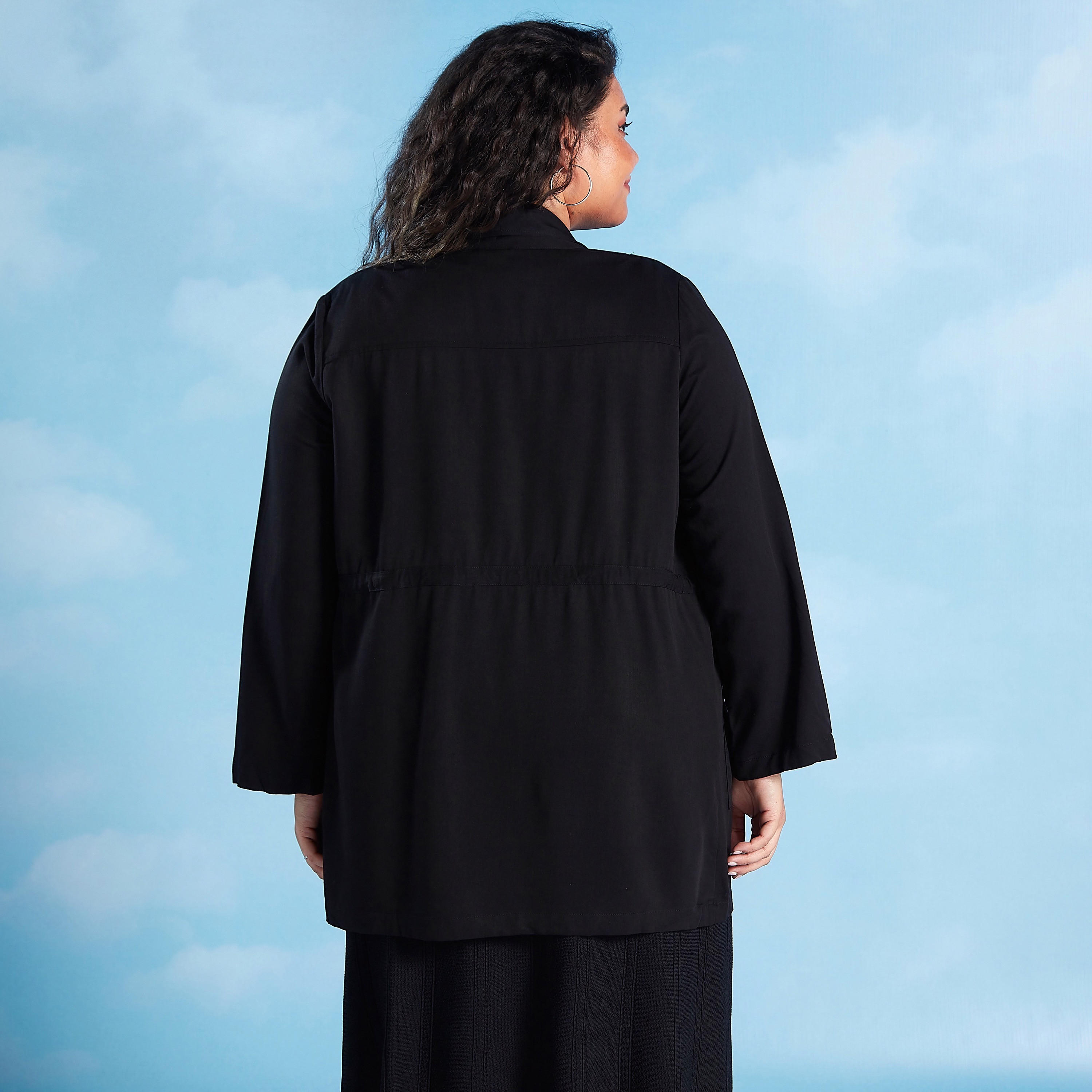 كارديجان سادة بأكمام طويلة و تفاصيل جيوب-women-winterwear-cardigansandjumpers-cardigans-image-4