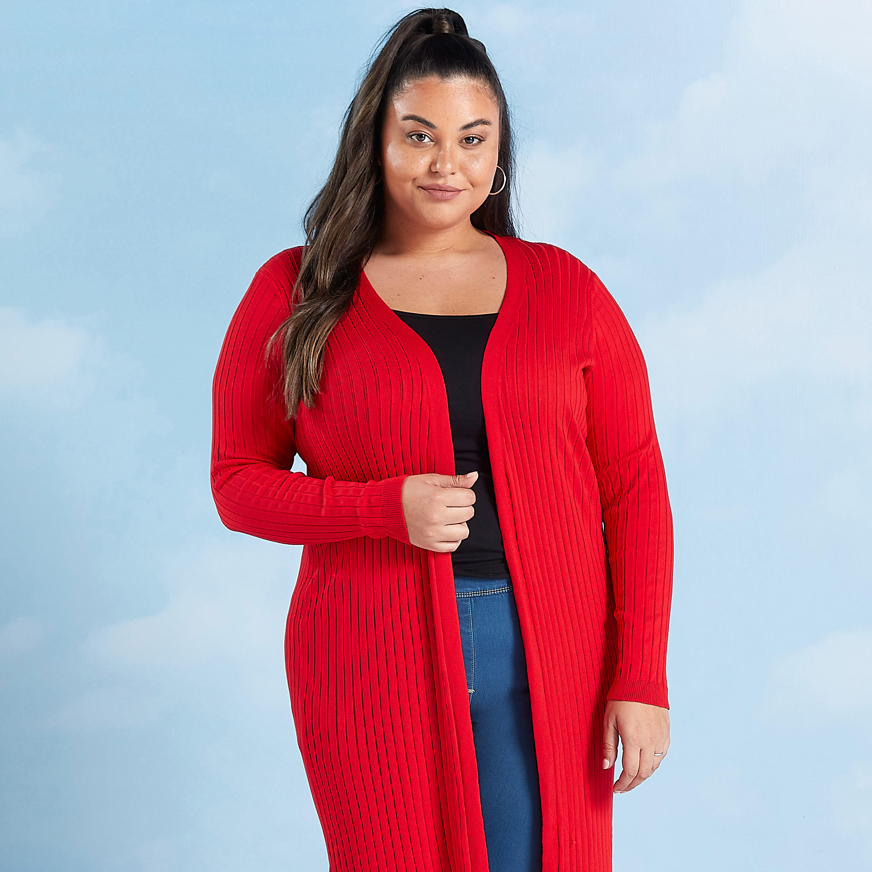 كارديجان طويل بارز الملمس بأكمام طويلة-women-winterwear-coatsandjackets-jackets-image-4
