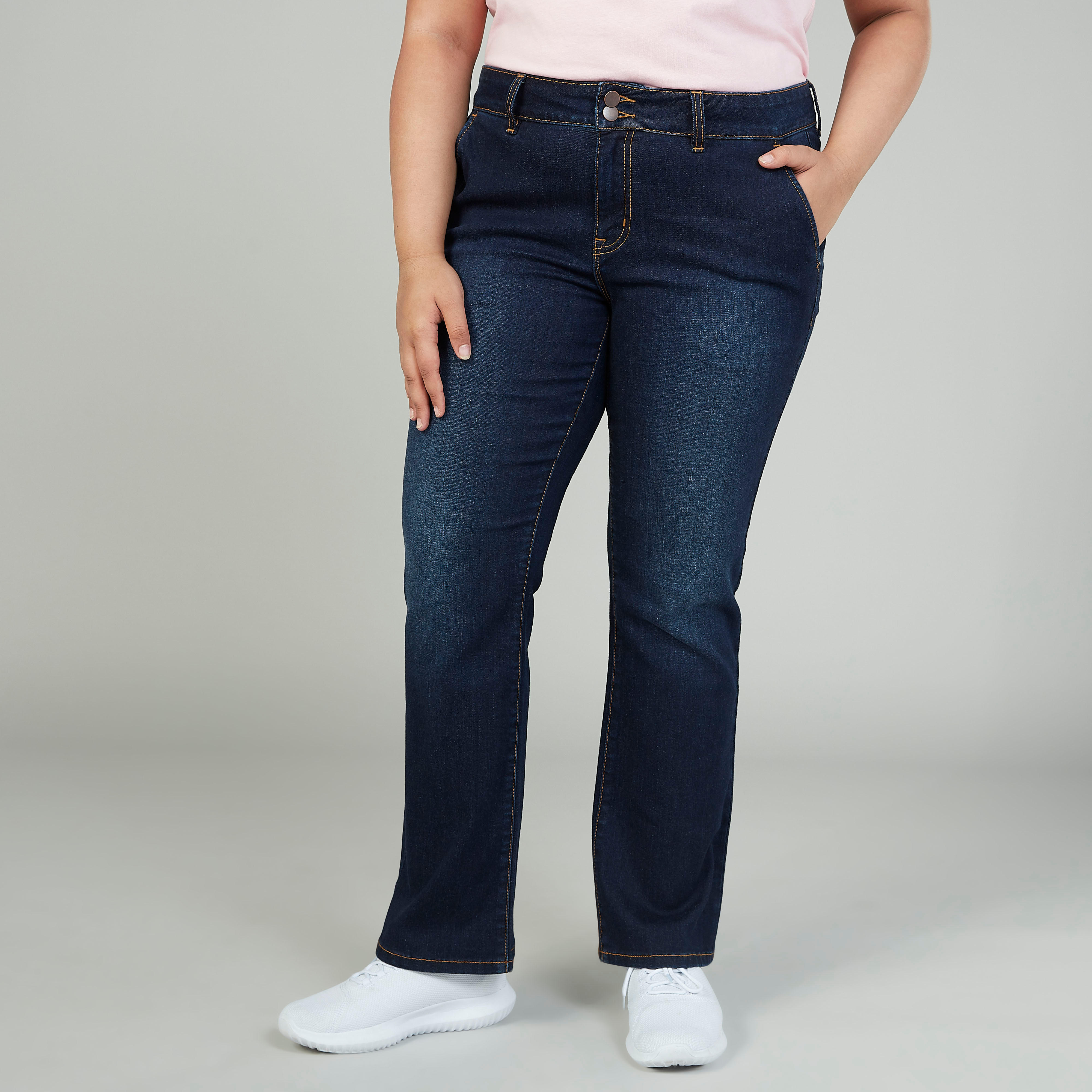 بنطلون جينز بوي فريند بخصر متوسط الارتفاع وجيوب وعراوي-women-clothing-bottoms-jeans-image-1