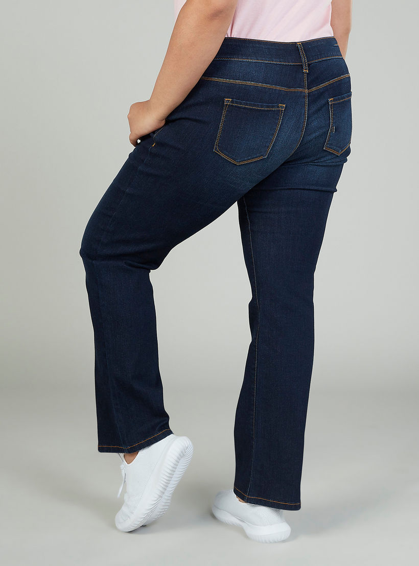 بنطلون جينز بوي فريند بخصر متوسط الارتفاع وجيوب وعراوي-women-clothing-bottoms-jeans-image-4