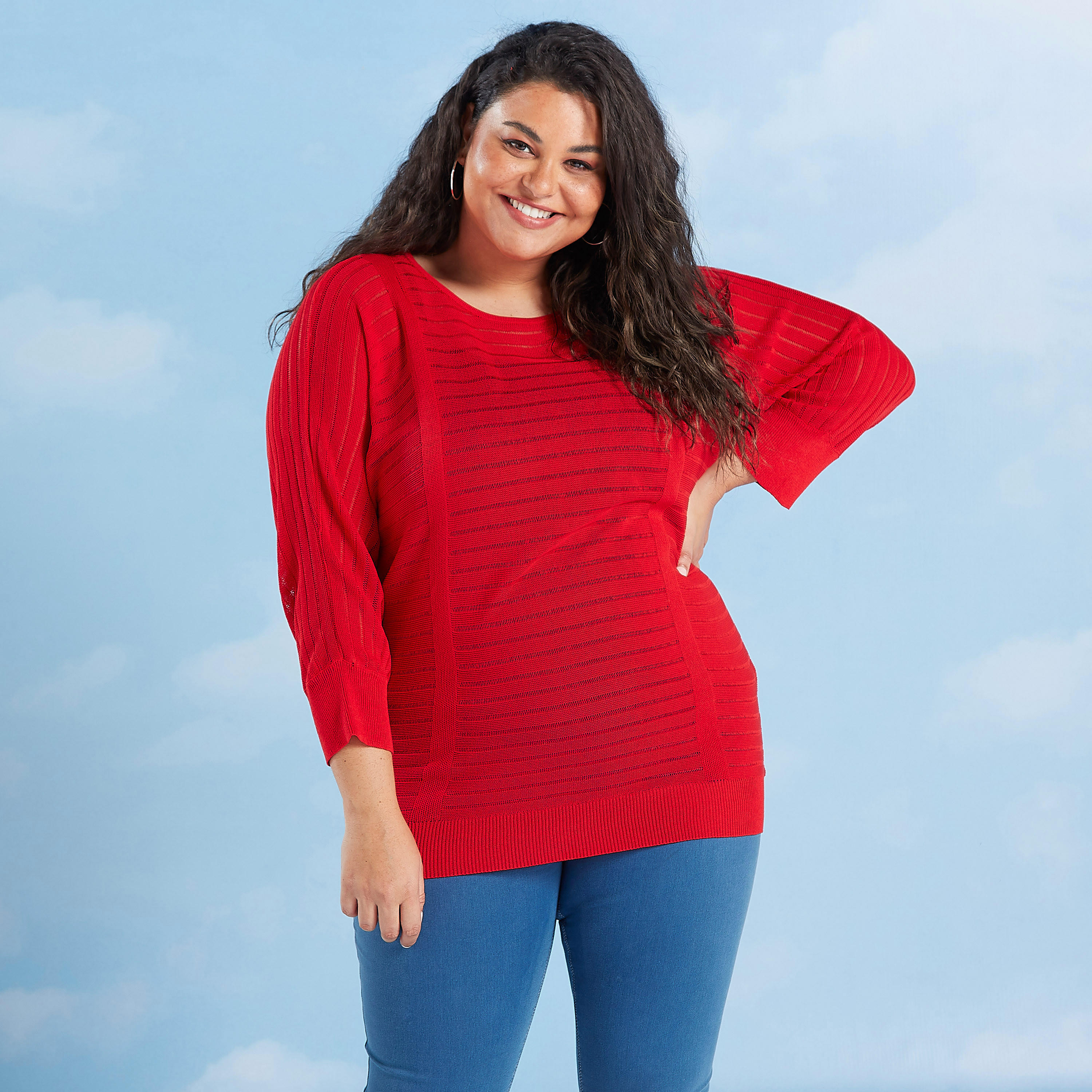 Striped Top with Boat Neck and Long Sleeves-women-clothing-tshirts-image-1
