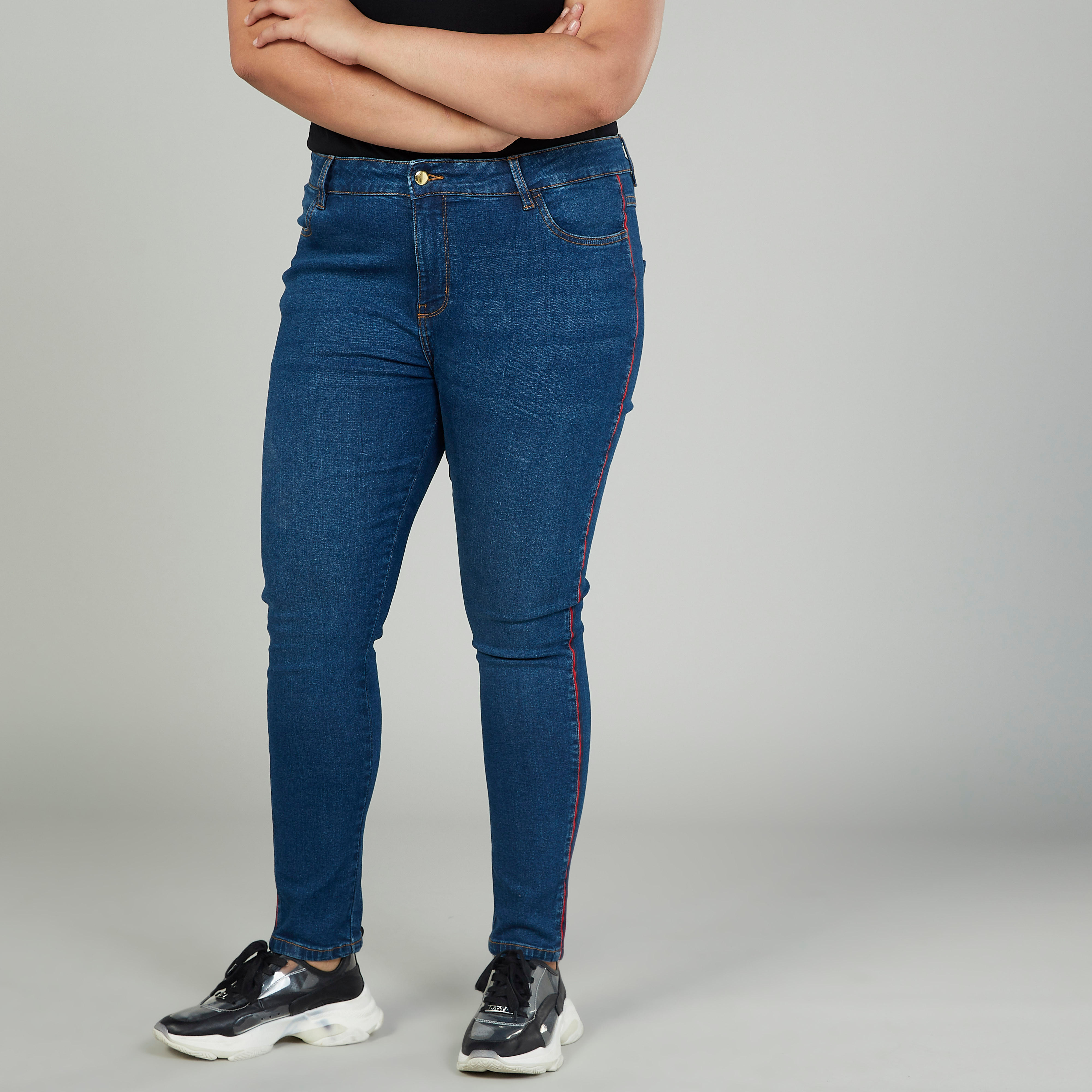Skinny Fit Full Length Mid-Rise Jeans with Pockets and Belt Loops-women-clothing-bottoms-jeans-image-1