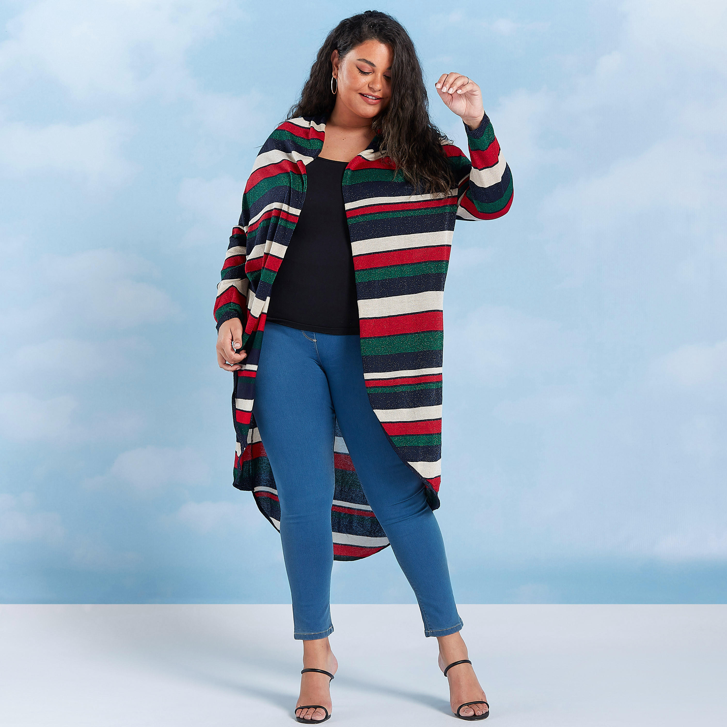 كارديجان طويل مخطط بأكمام طويلة-women-winterwear-coatsandjackets-jackets-image-3