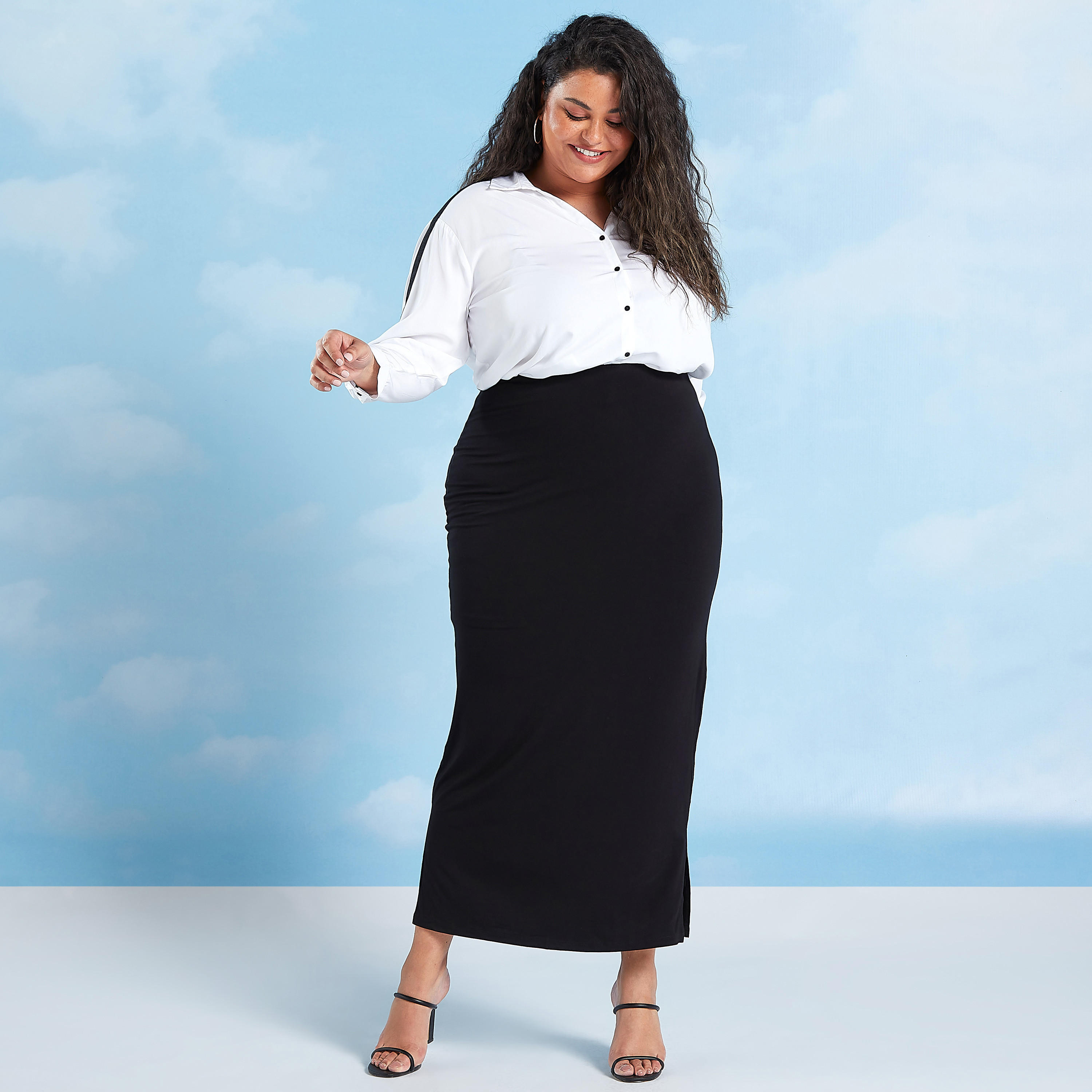 قميص سادة بياقة عاديّة وأكمام طويلة-women-clothing-shirtsandblouses-blouses-image-2