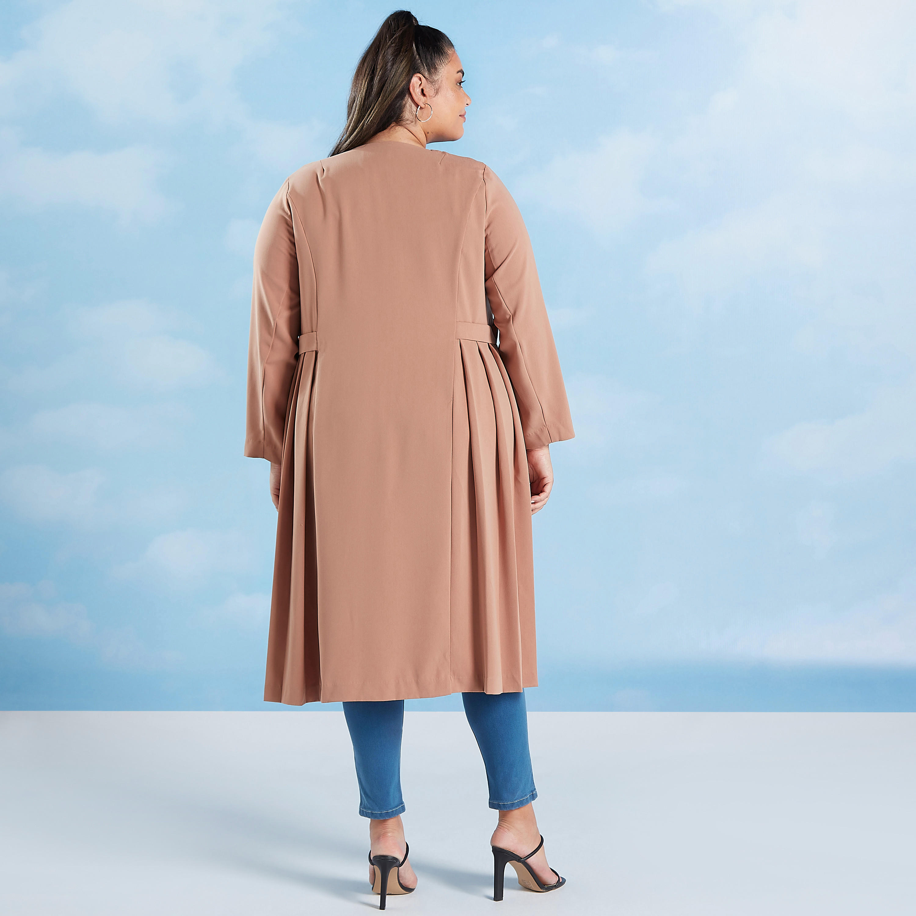 Plain Jacket with Long Sleeves and Notched Lapel-women-winterwear-coatsandjackets-jackets-image-4