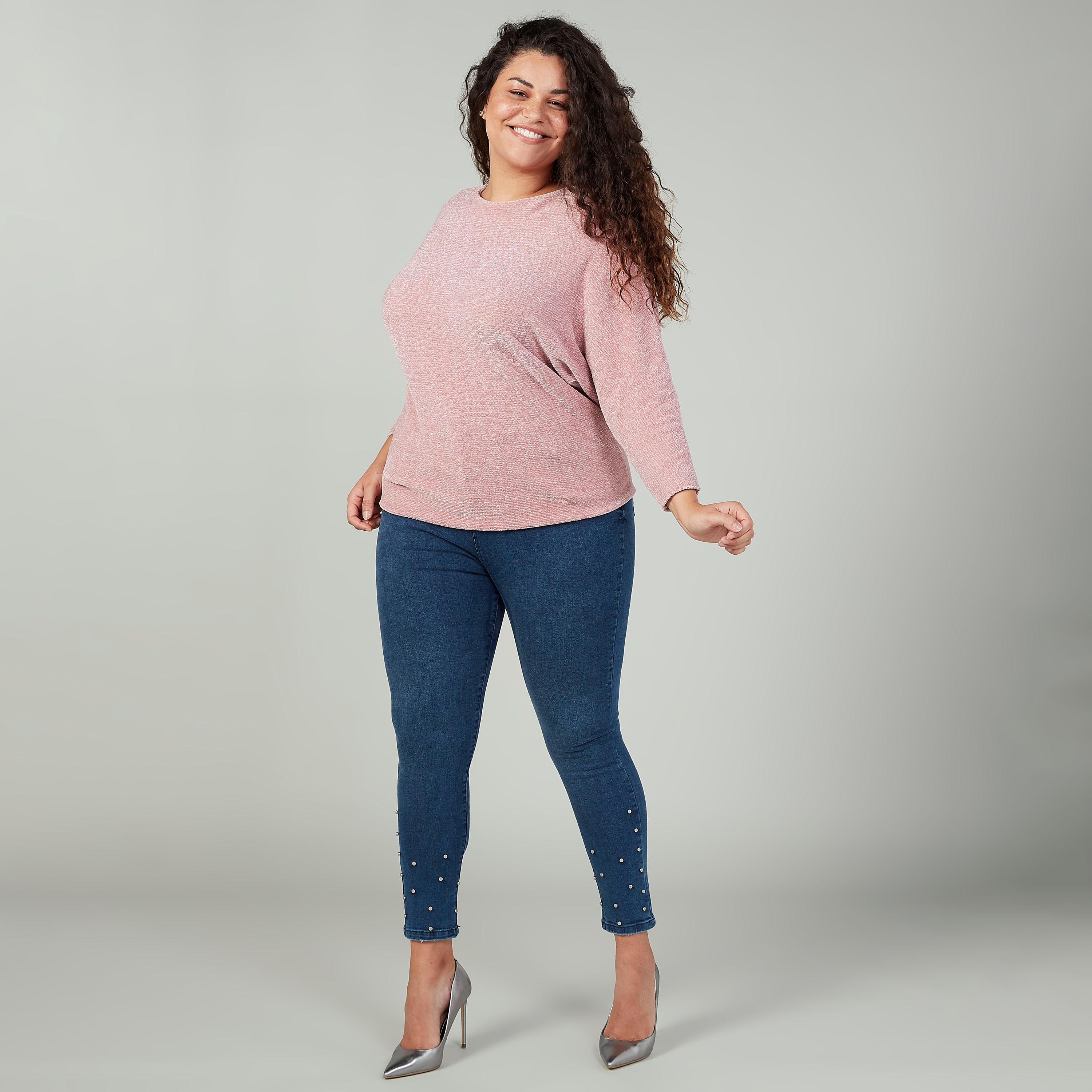 Textured T-shirt with Boat Neck and Long Sleeves-women-clothing-tshirts-image-2