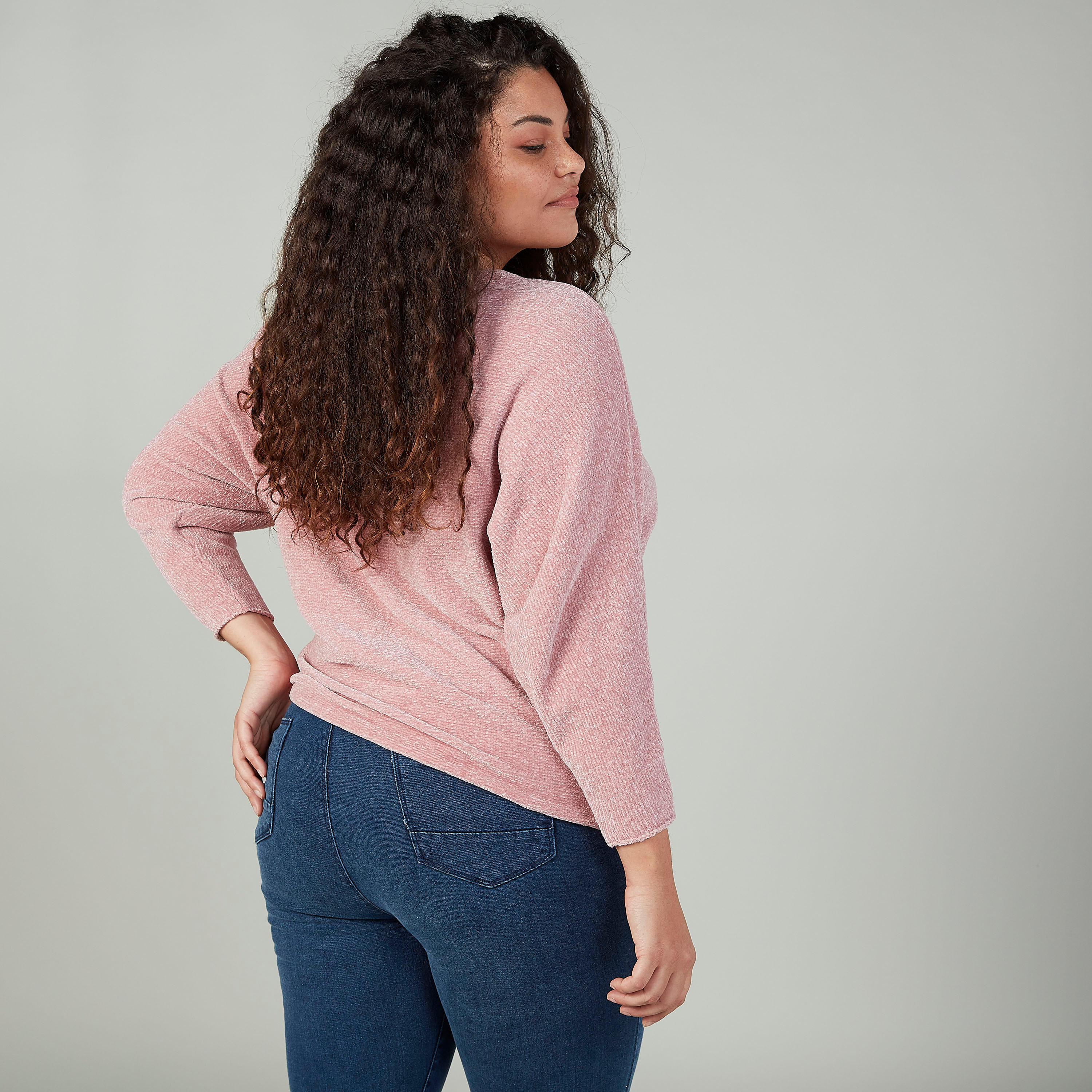 Textured T-shirt with Boat Neck and Long Sleeves-women-clothing-tshirts-image-3