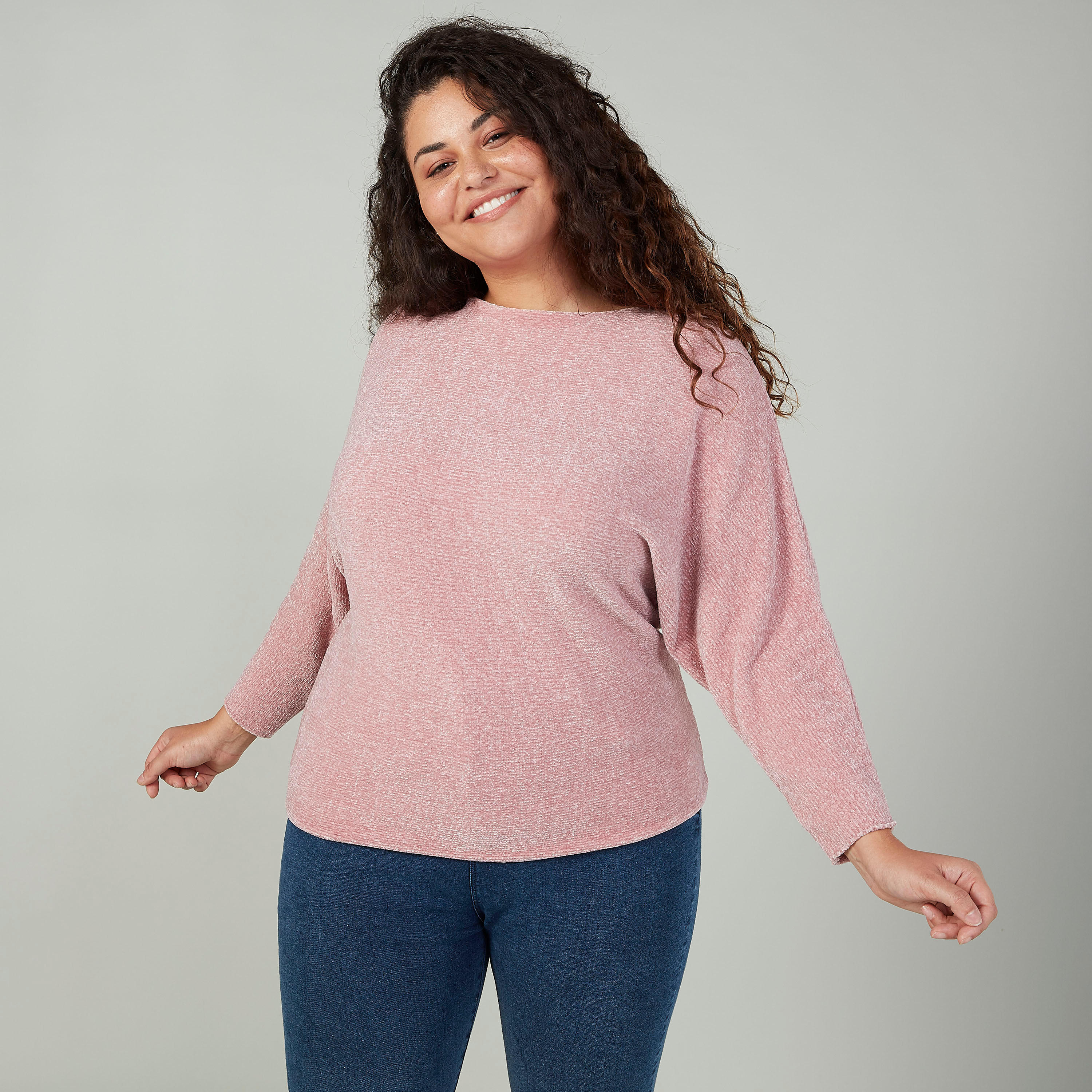 Textured T-shirt with Boat Neck and Long Sleeves-women-clothing-tshirts-image-4