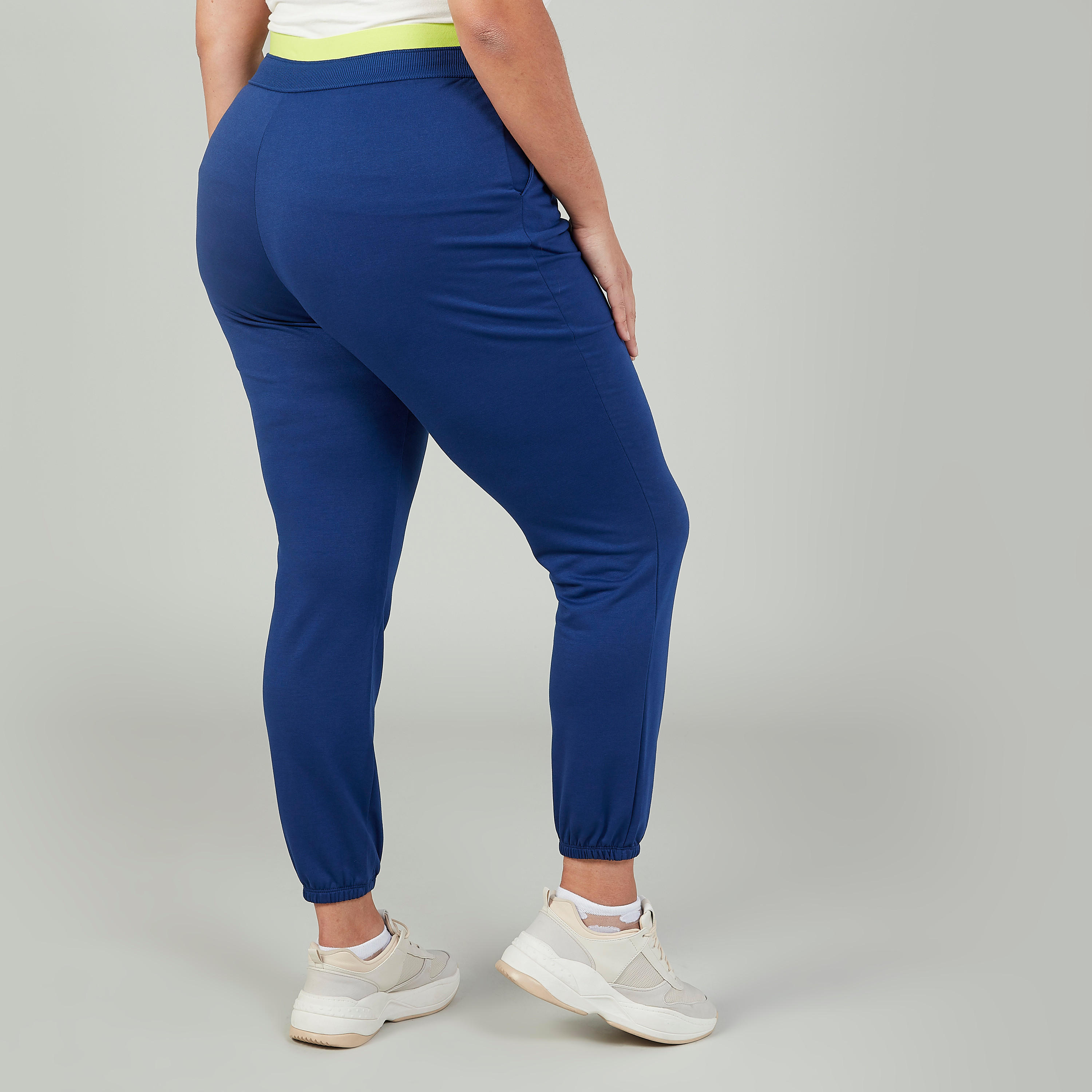 Full Length Plain Mid Waist Pants with Pocket Detail and Drawstring-women-clothing-bottoms-joggers-image-4