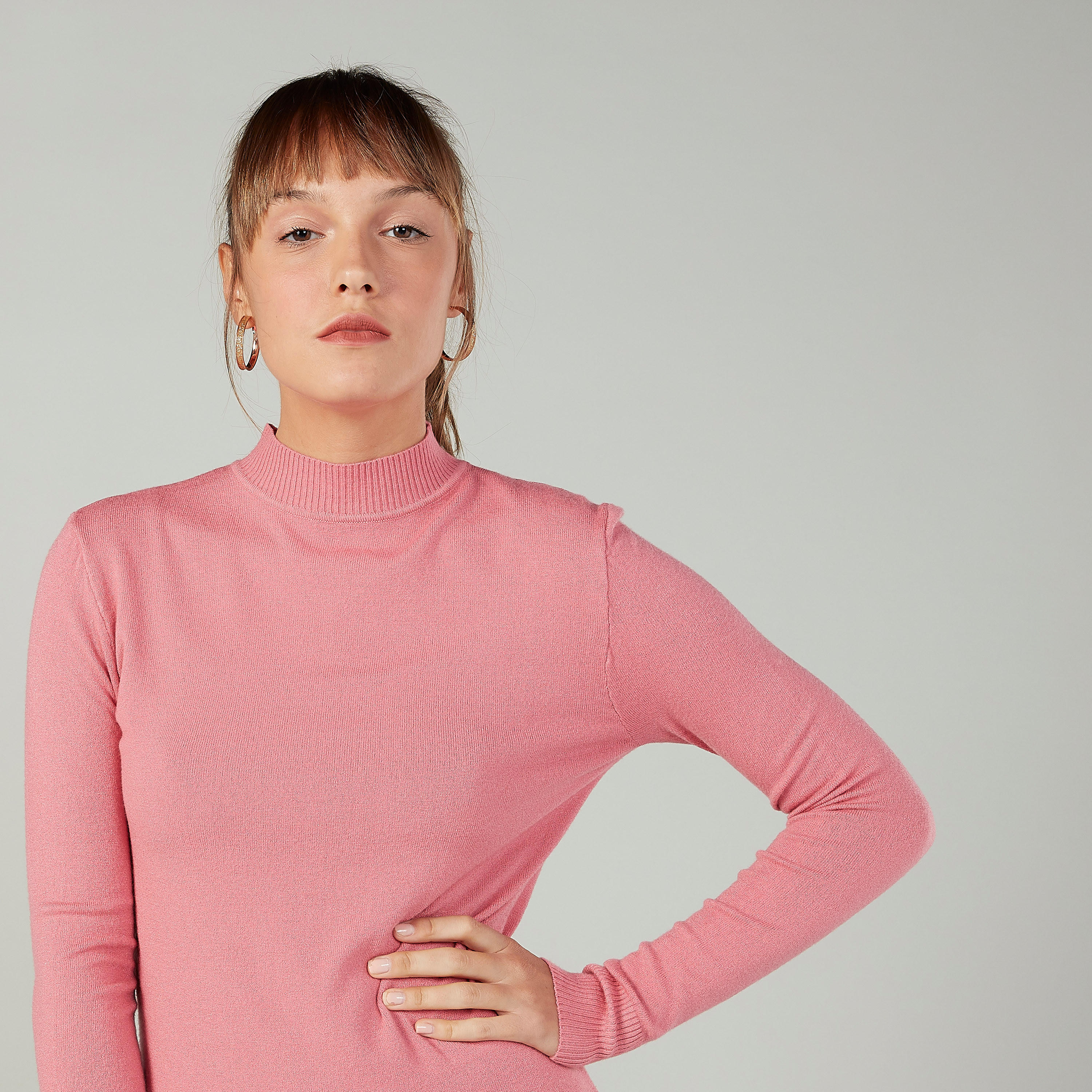 كنزة بارزة الملمس بياقة ضيّقة عالية وأكمام طويلة-women-clothing-cardigansandjumpers-jumpers-image-3
