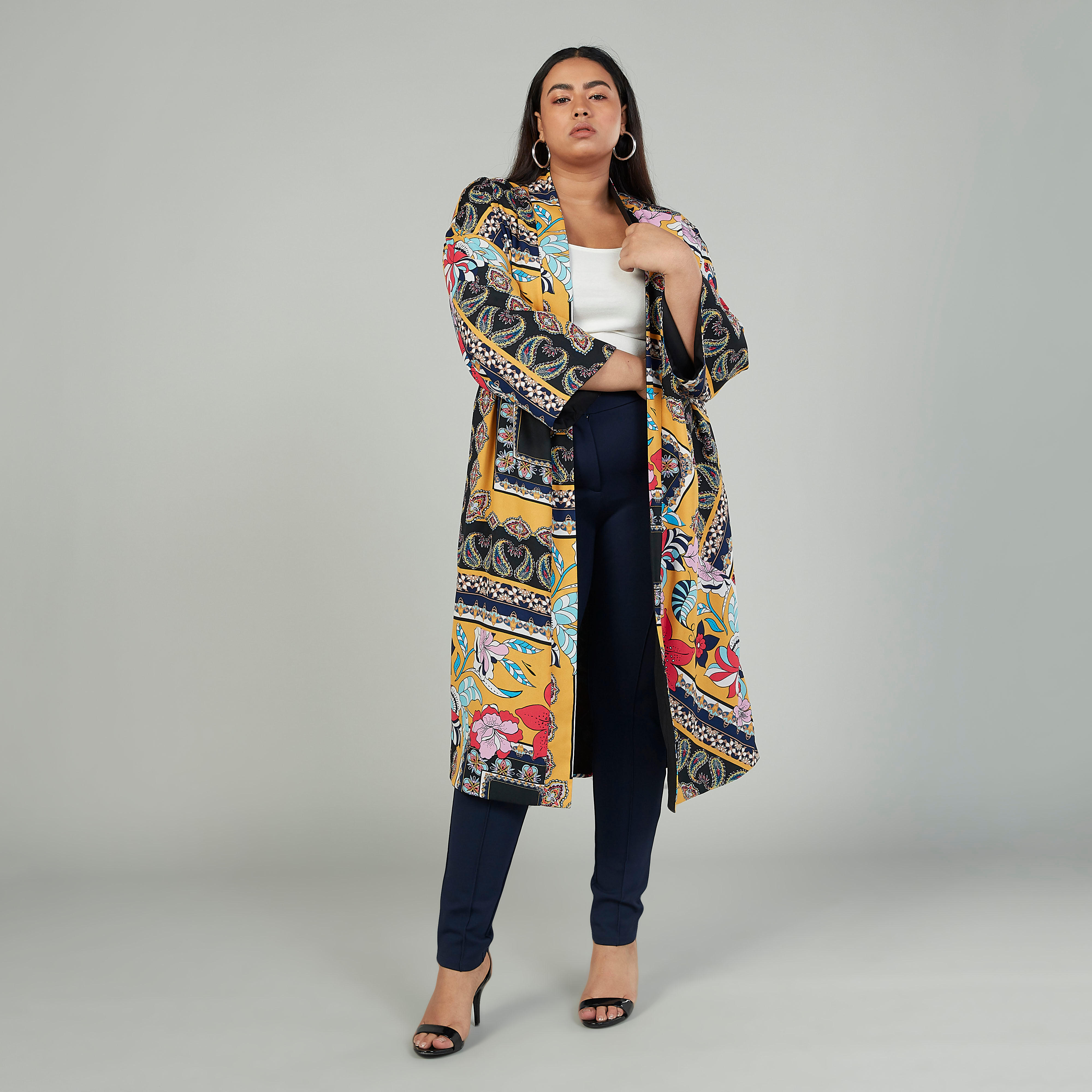 Printed Longline Jacket with Long Sleeves-women-winterwear-coatsandjackets-jackets-image-1