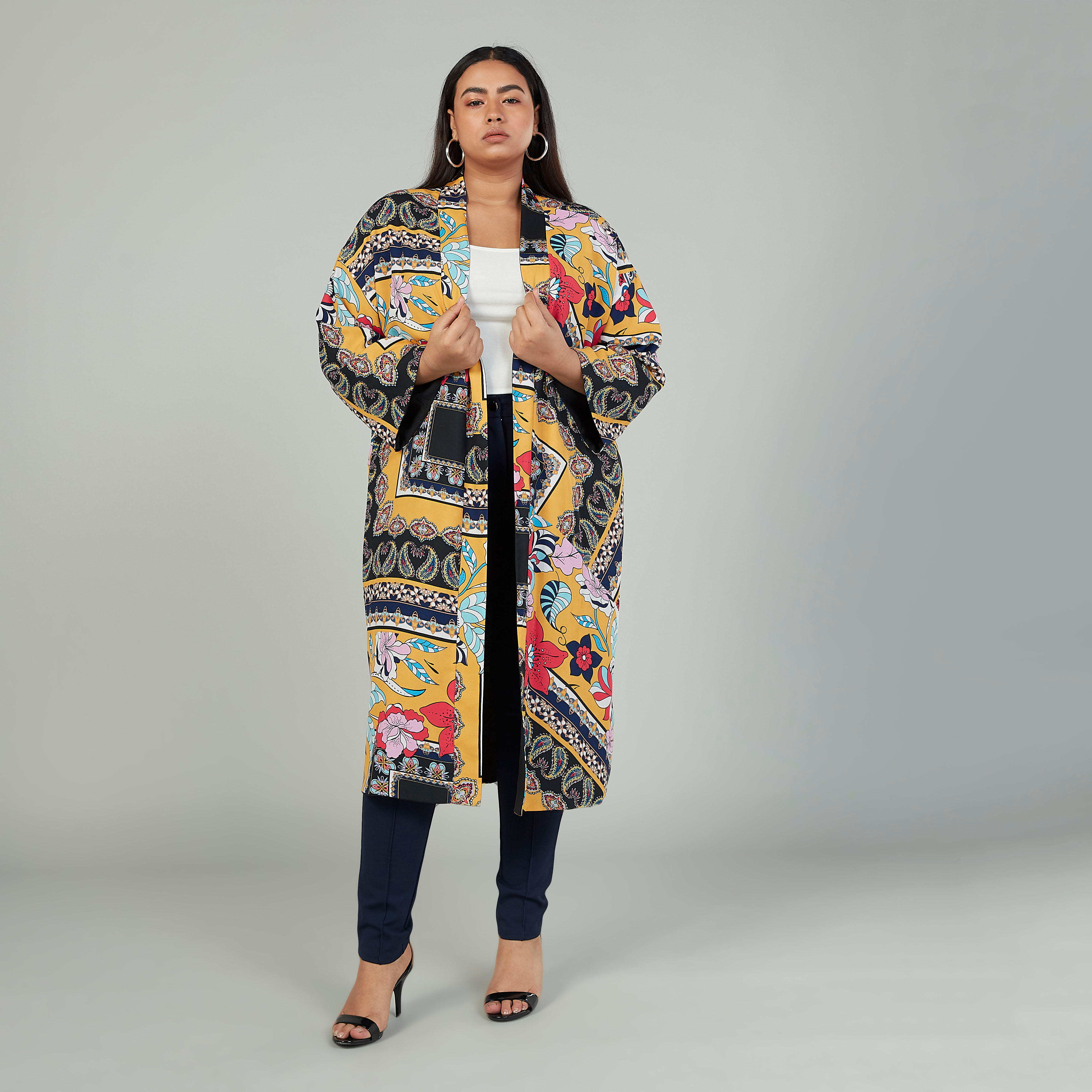 Printed Longline Jacket with Long Sleeves-women-winterwear-coatsandjackets-jackets-image-2