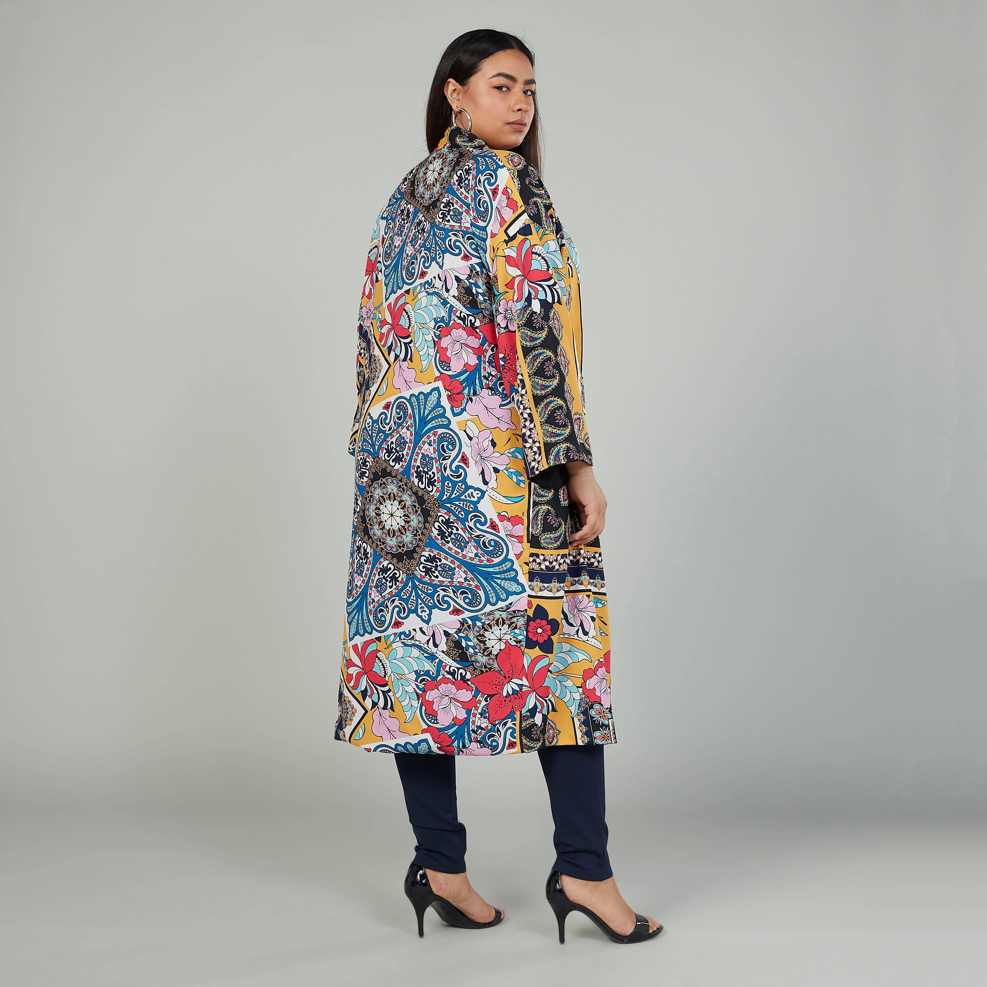 Printed Longline Jacket with Long Sleeves-women-winterwear-coatsandjackets-jackets-image-4