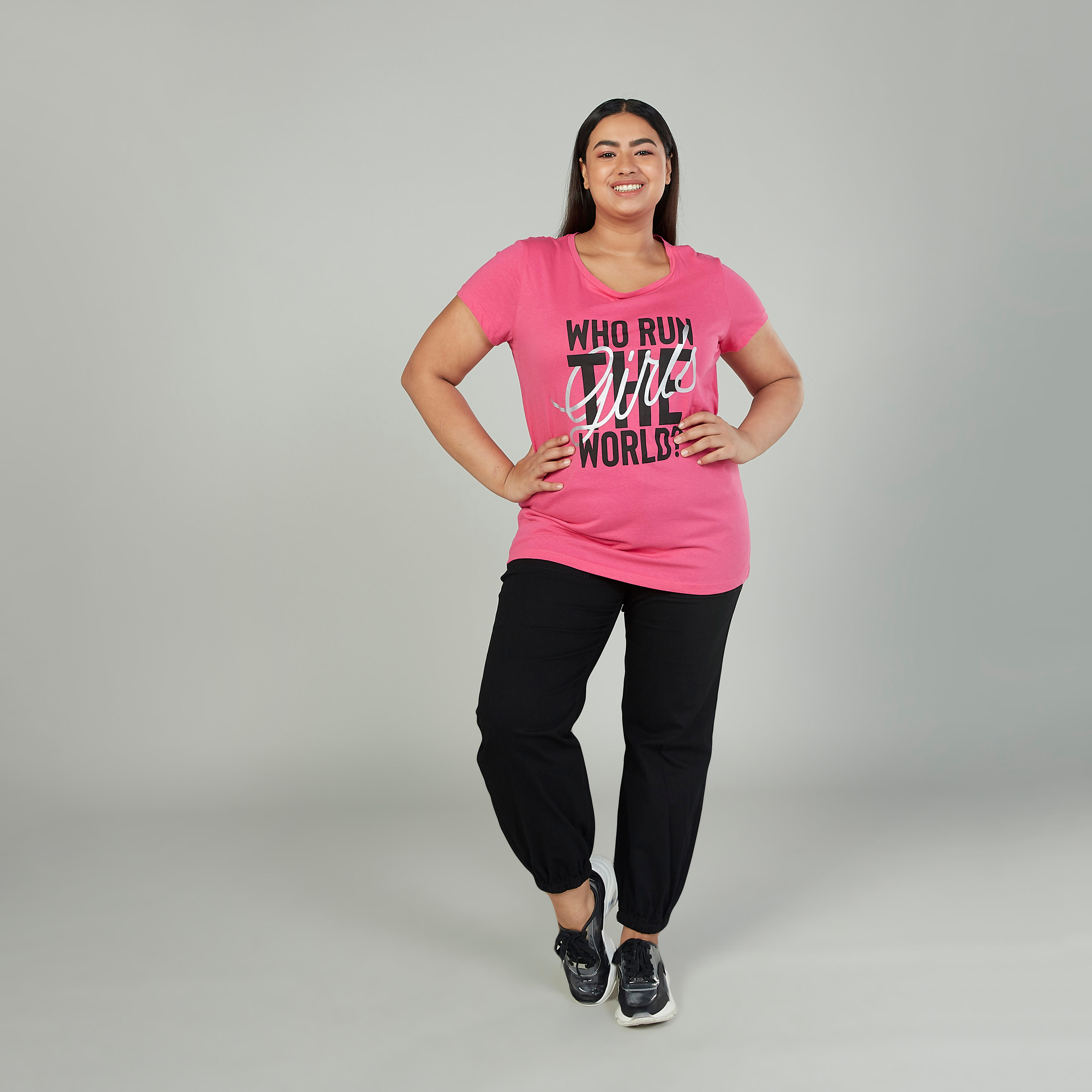 Printed T-shirt with Round Neck and Short Sleeves-women-clothing-tshirts-image-2